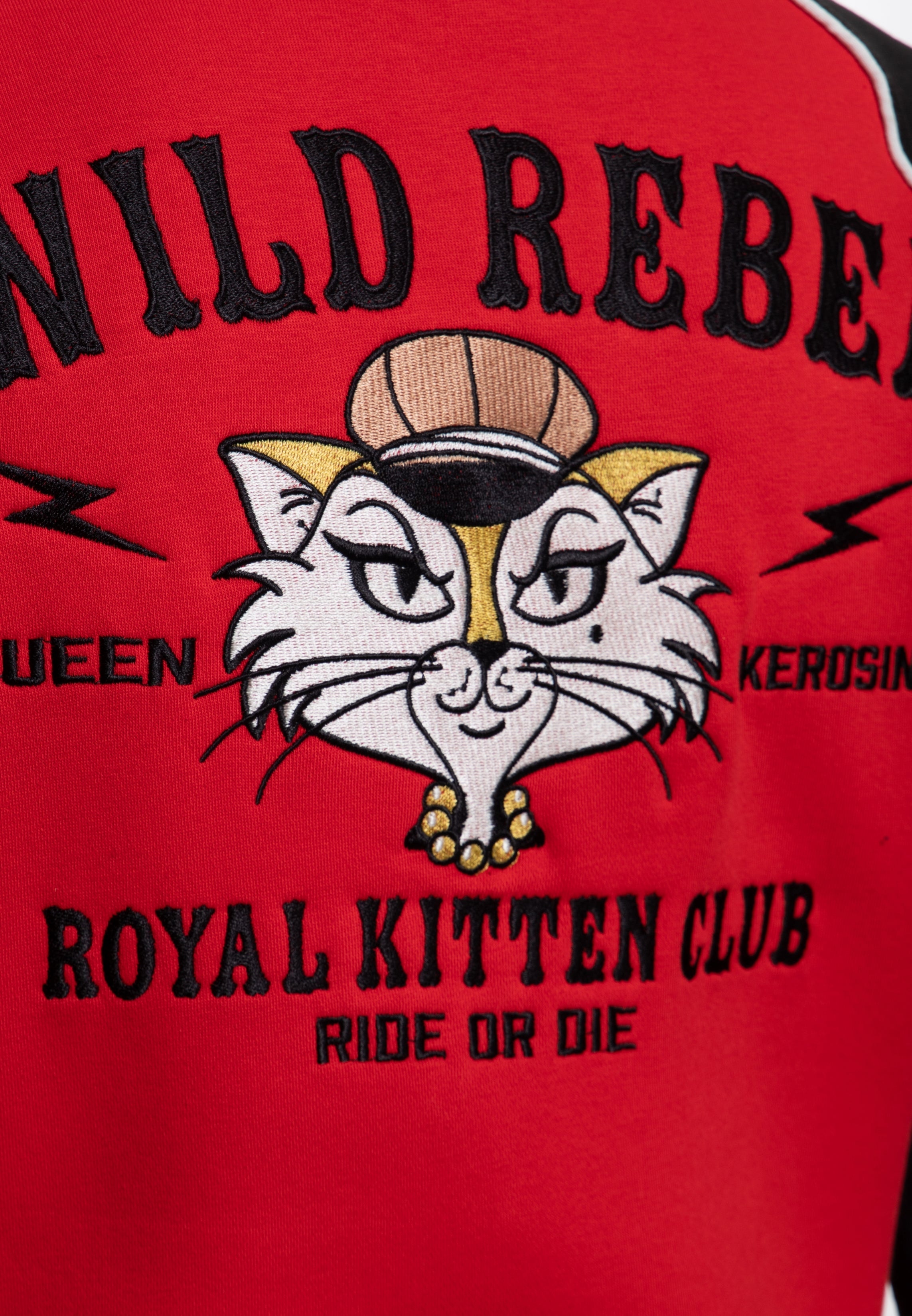 Collegejacke 'Wild Rebel' in Rot College & Baseball Jacken von Queen Kerosin