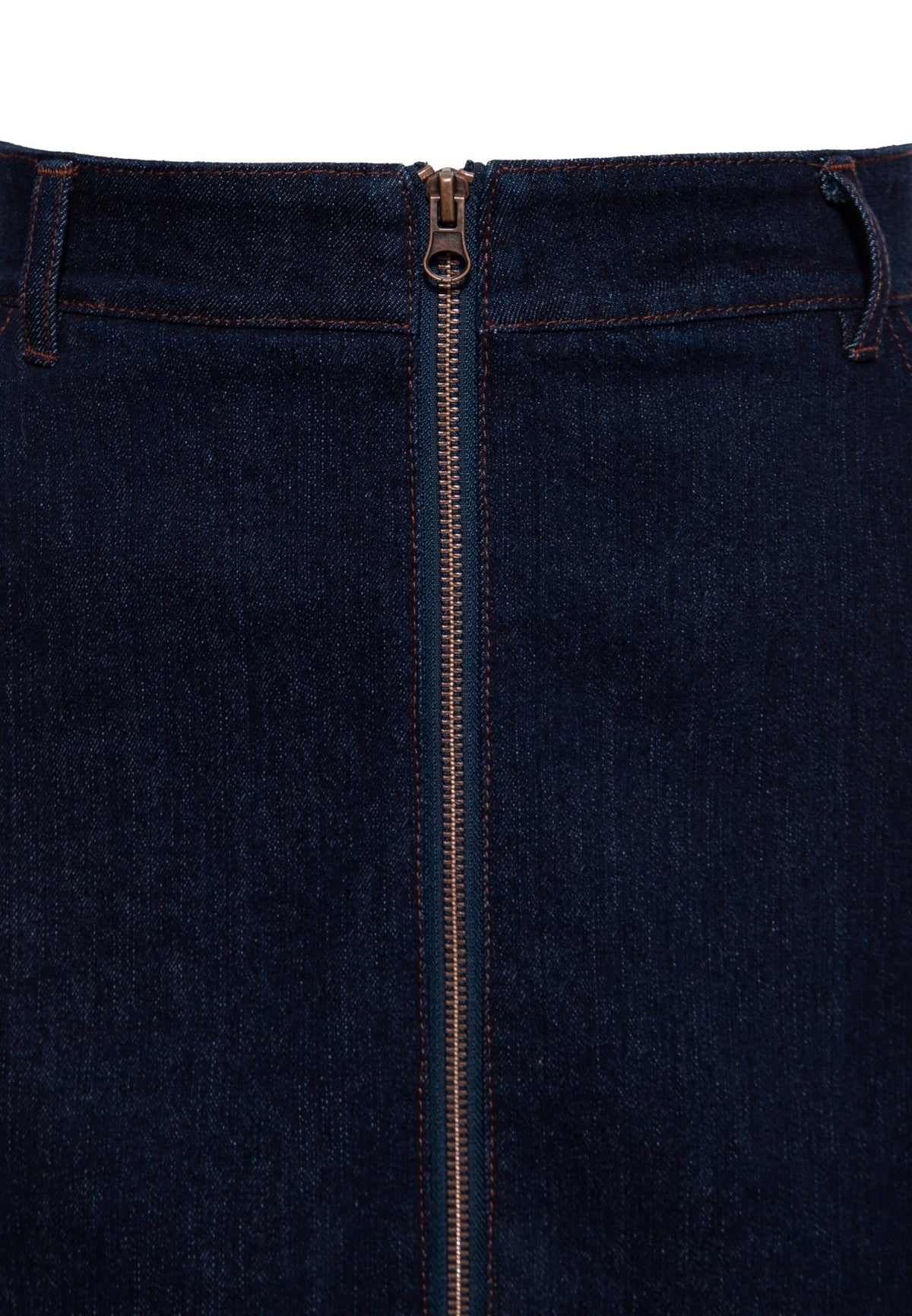 Damen Denim A-Linie Rock "Racing Queen" in Dark Blue Wash – Denim Rock von Queen Kerosin - Ansicht 6