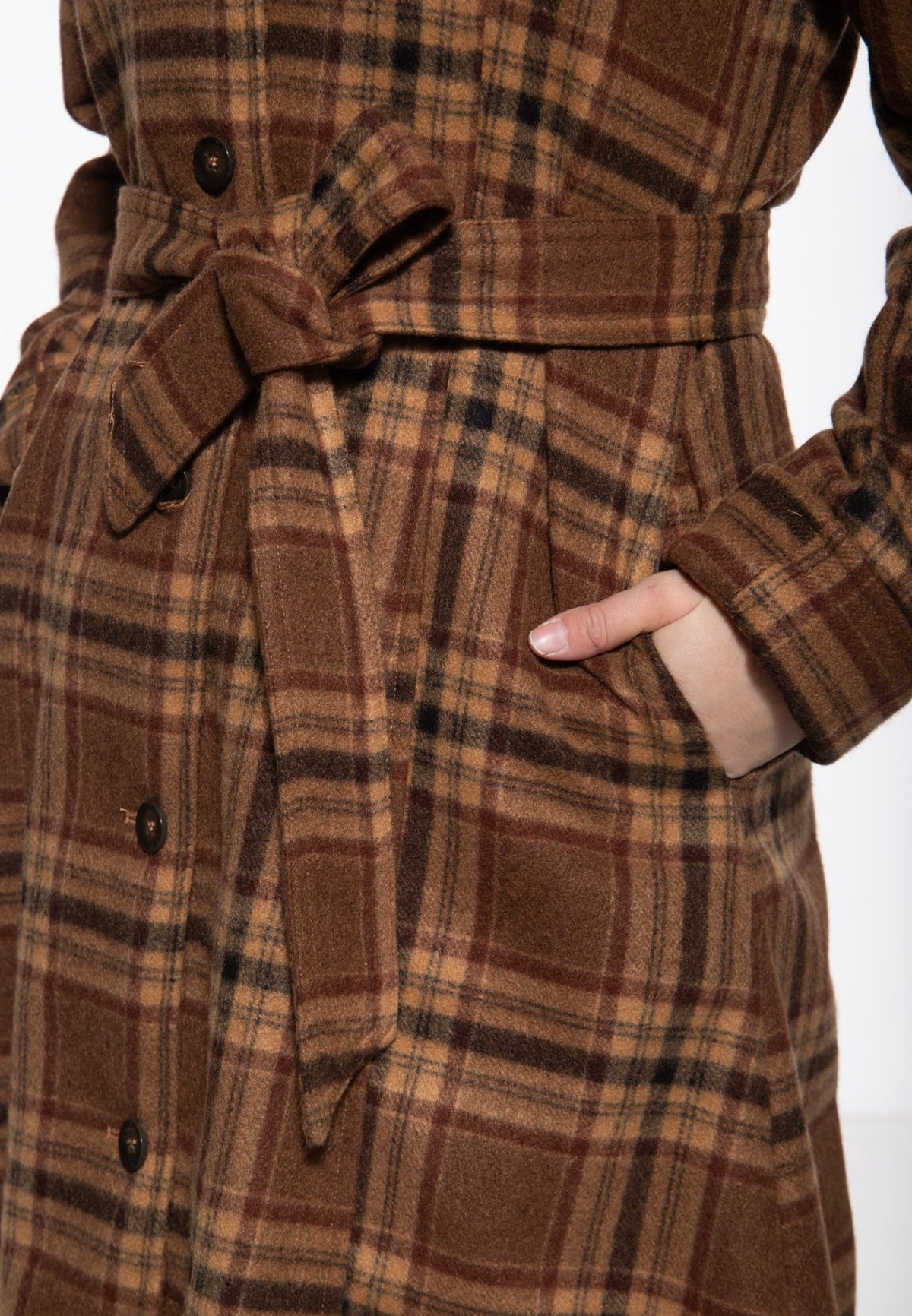 Damen Mantel vintage 50's coat in Brown – Mantel von Queen Kerosin - Ansicht 4