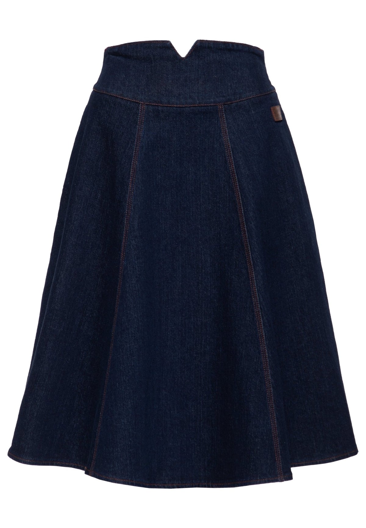 Damen Swing Rock cinch back in Dark Blue Wash – Denim Rock von Queen Kerosin - Ansicht 1