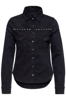 Queen Kerosin - Denim - Bluse mit Nieten - Details