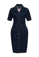 Queen Kerosin - Denim Etuikleid «Rebel Queens»