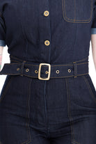 Queen Kerosin - Denim Overall mit 50´s Print