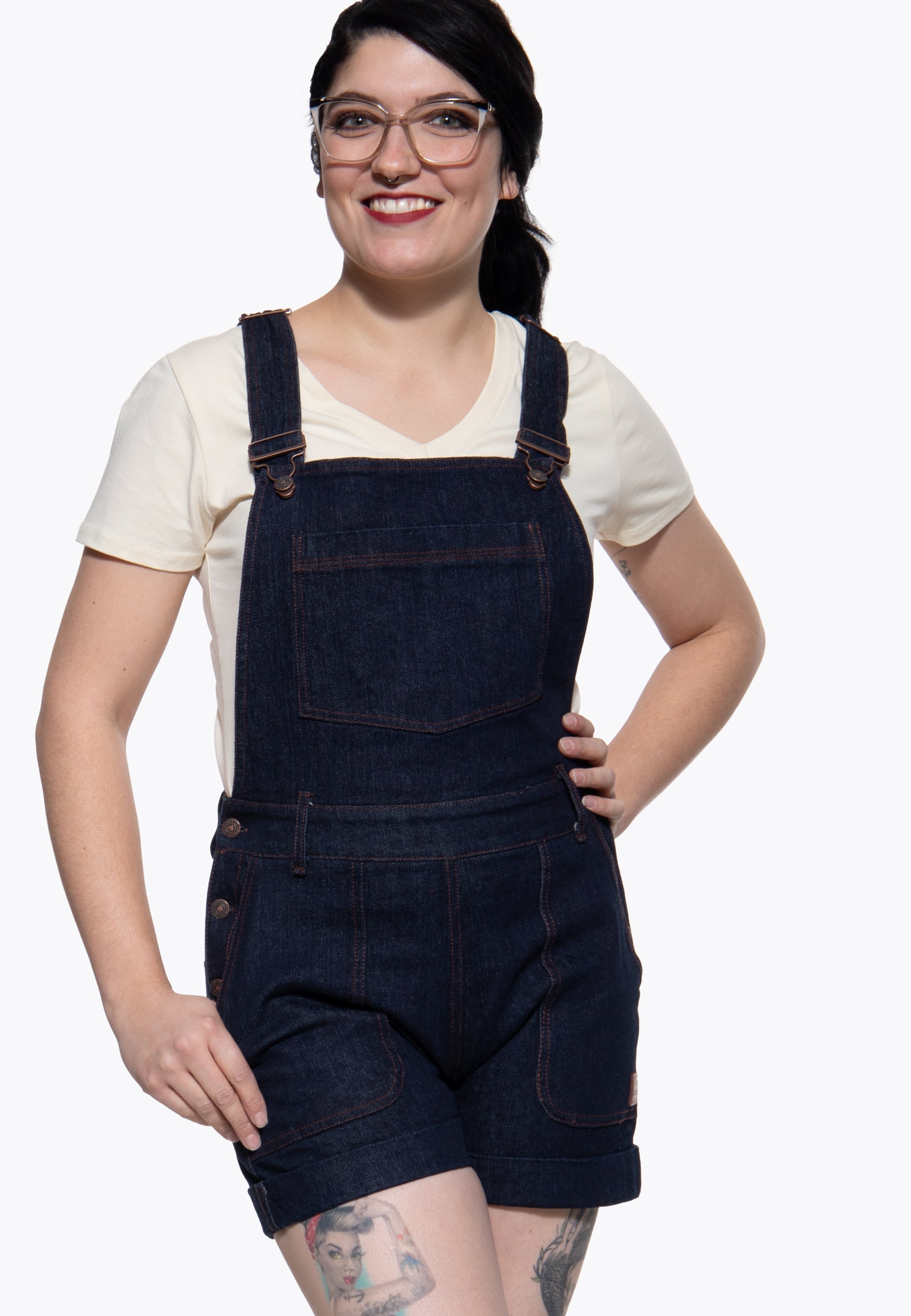 Denim - Shortall 'Josie' in Denim Overalls von Queen Kerosin