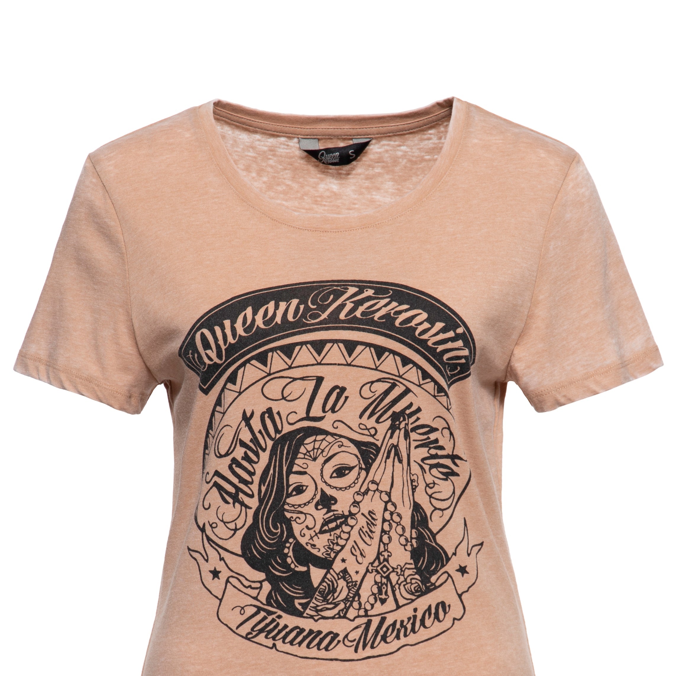 Queen Kerosin - Enzym Wash T - Shirt «Hasta La Muerte»