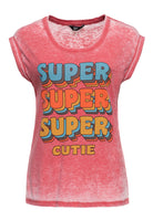 Queen Kerosin - Enzym Wash T - Shirt «Super Cutie»