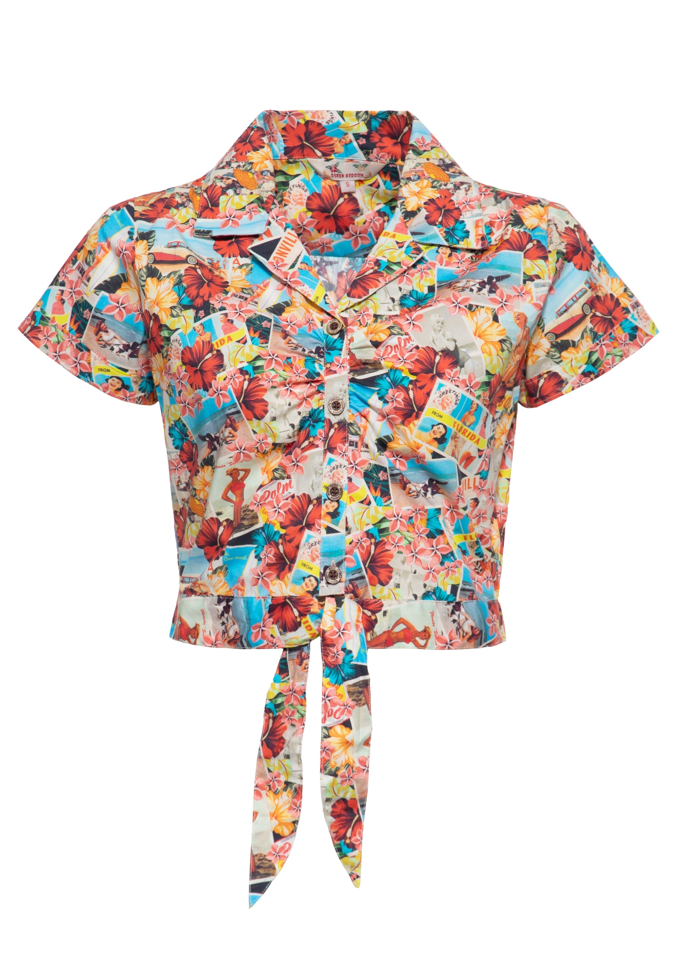 Queen Kerosin - Hawaiibluse «Beaches»