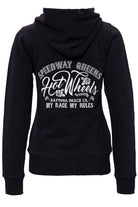 Queen Kerosin - Hoodie Jacke mit Stickereien und Kängurutasche