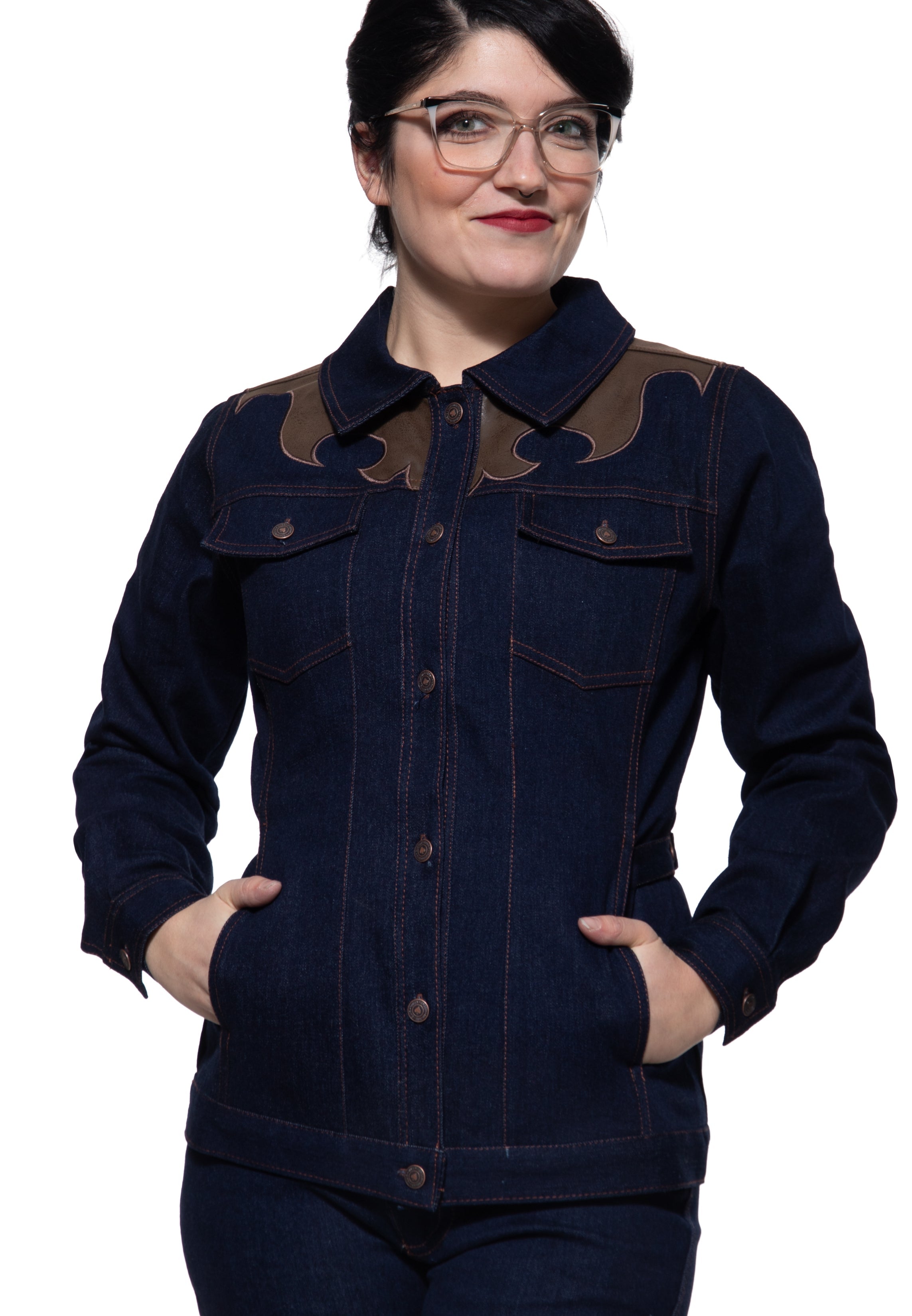 Jeansjacke in Denim Jeansjacken von Queen Kerosin