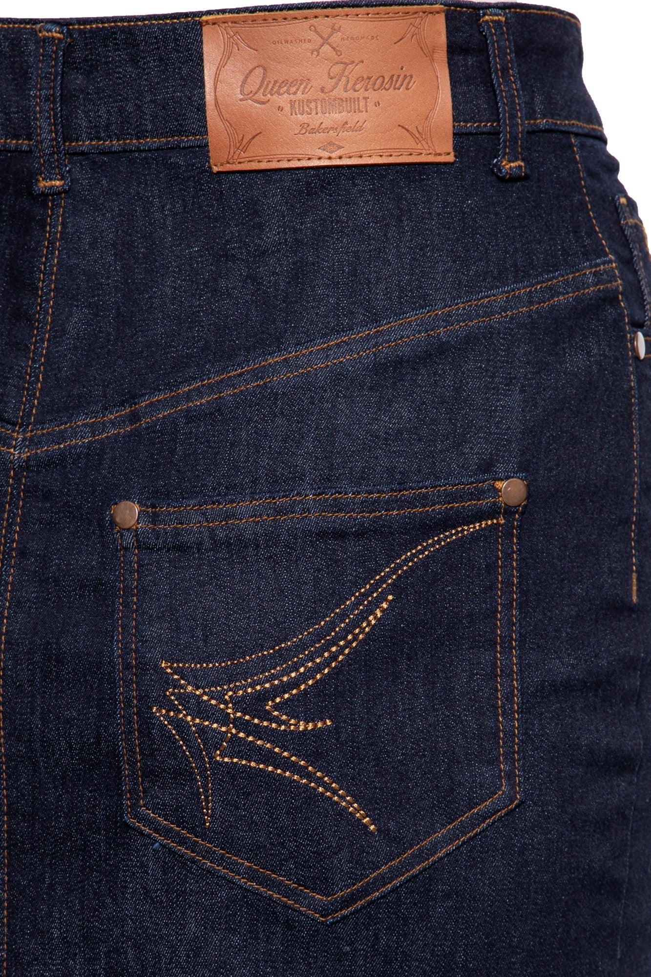 Queen Kerosin - Jeansrock im 5 - Pocket Design