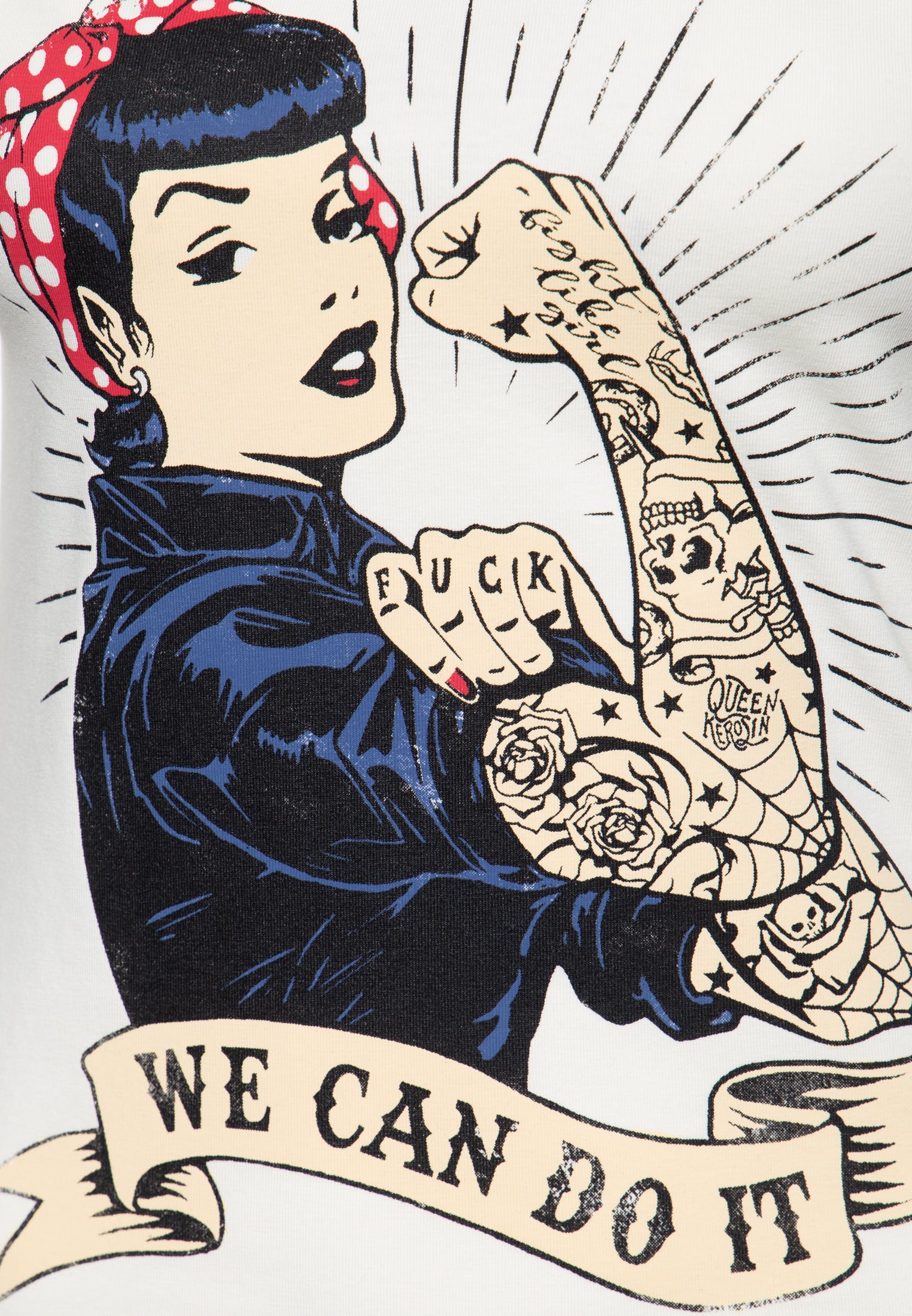 Queen Kerosin - Kurzarmshirt «We can do it - Inked»