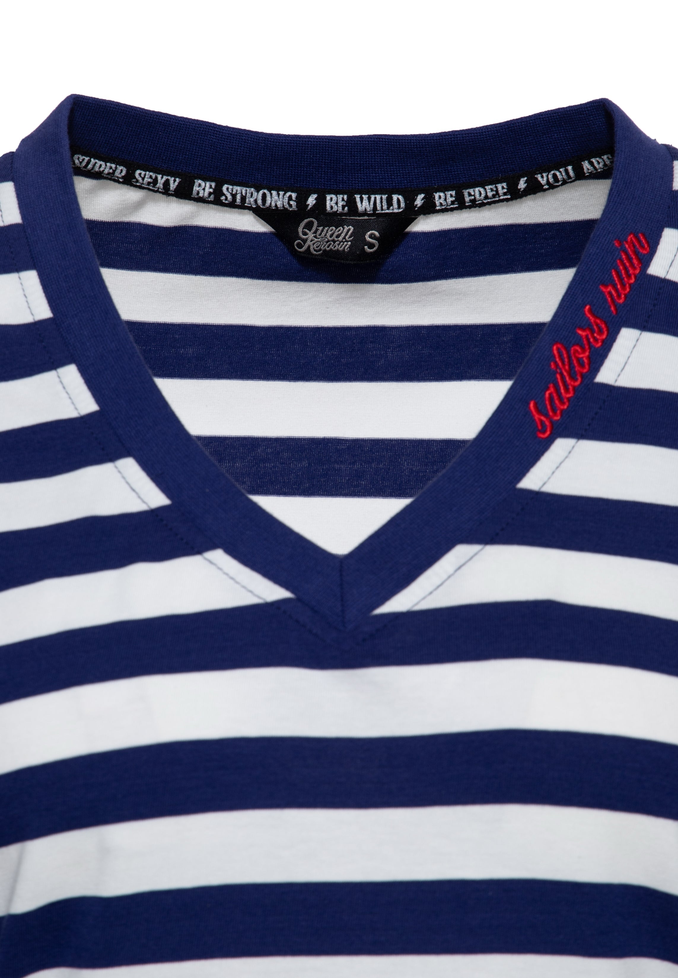 Langarmshirt 'Sailor’s Ruin' in Navy Langarmshirts von Queen Kerosin