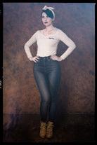 Queen Kerosin - Longsleeve Shirt mit Backprint und Oilwash - Effekten «La Loca»