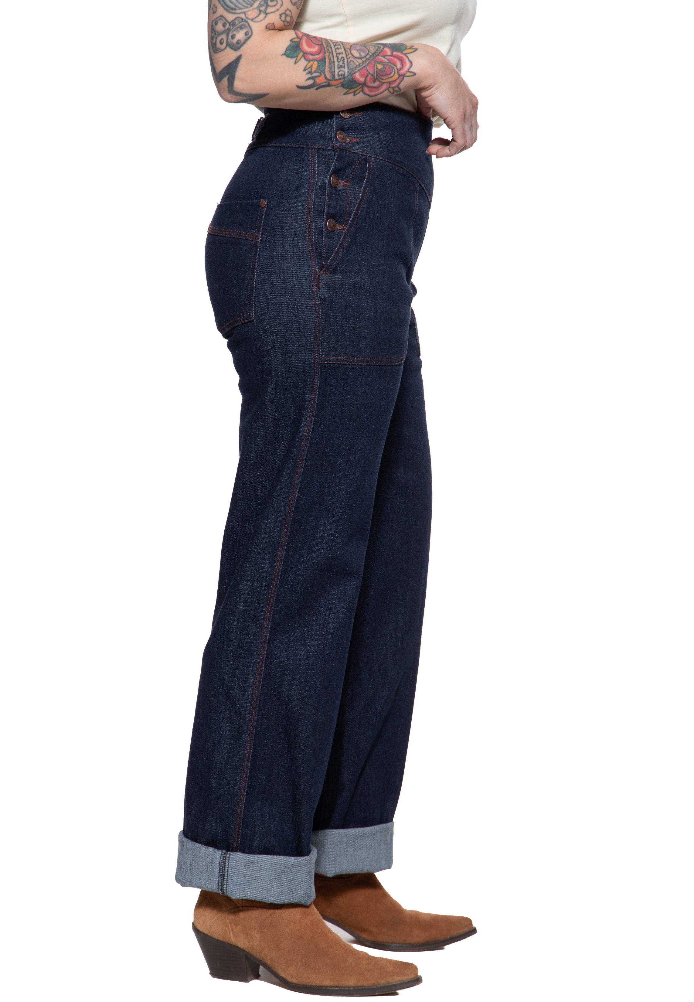 Marlene Jeans 'Josie' in Denim Jeans von Queen Kerosin
