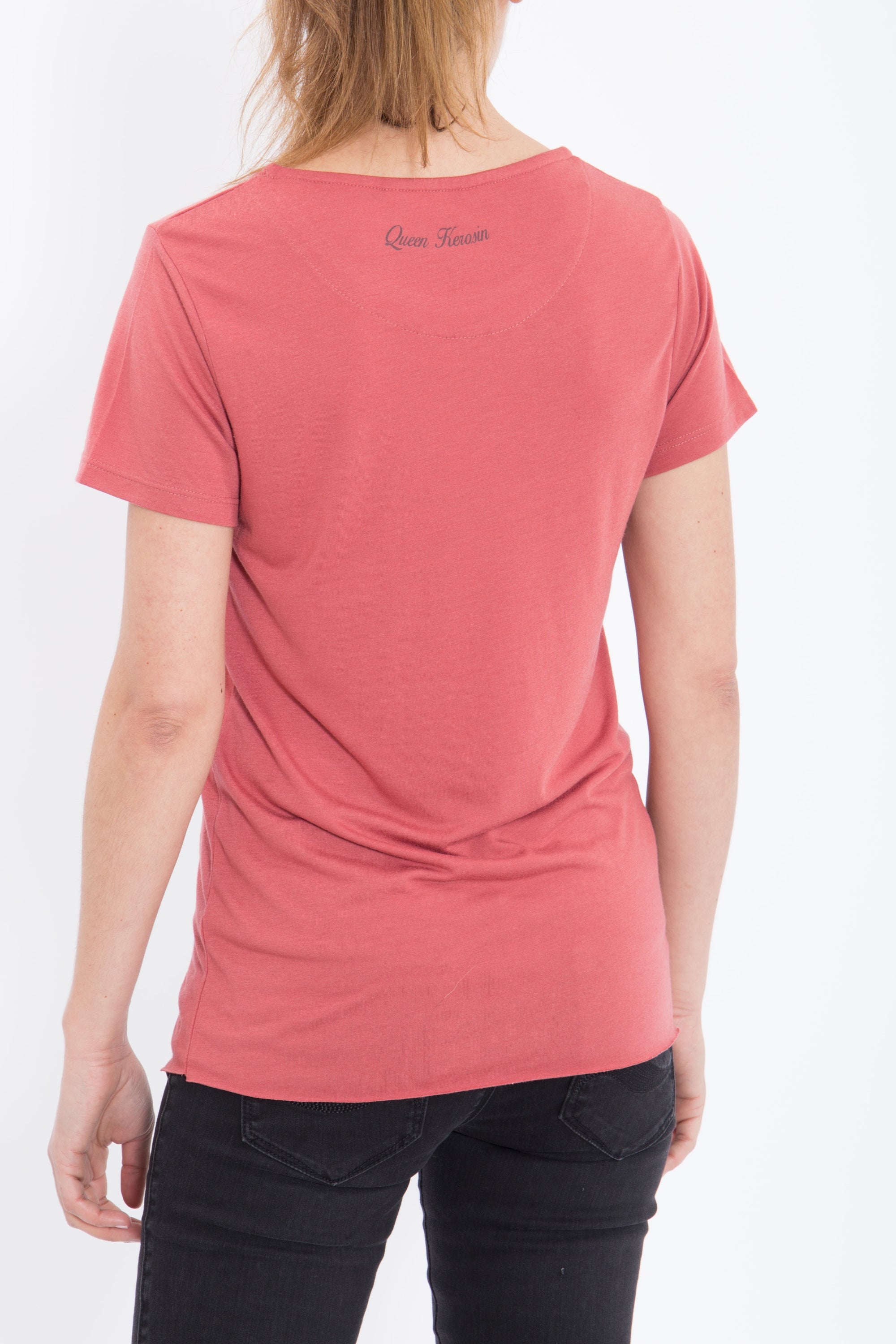 Queen Kerosin - Print T-Shirt aus Viskose - Mix «Anchor»