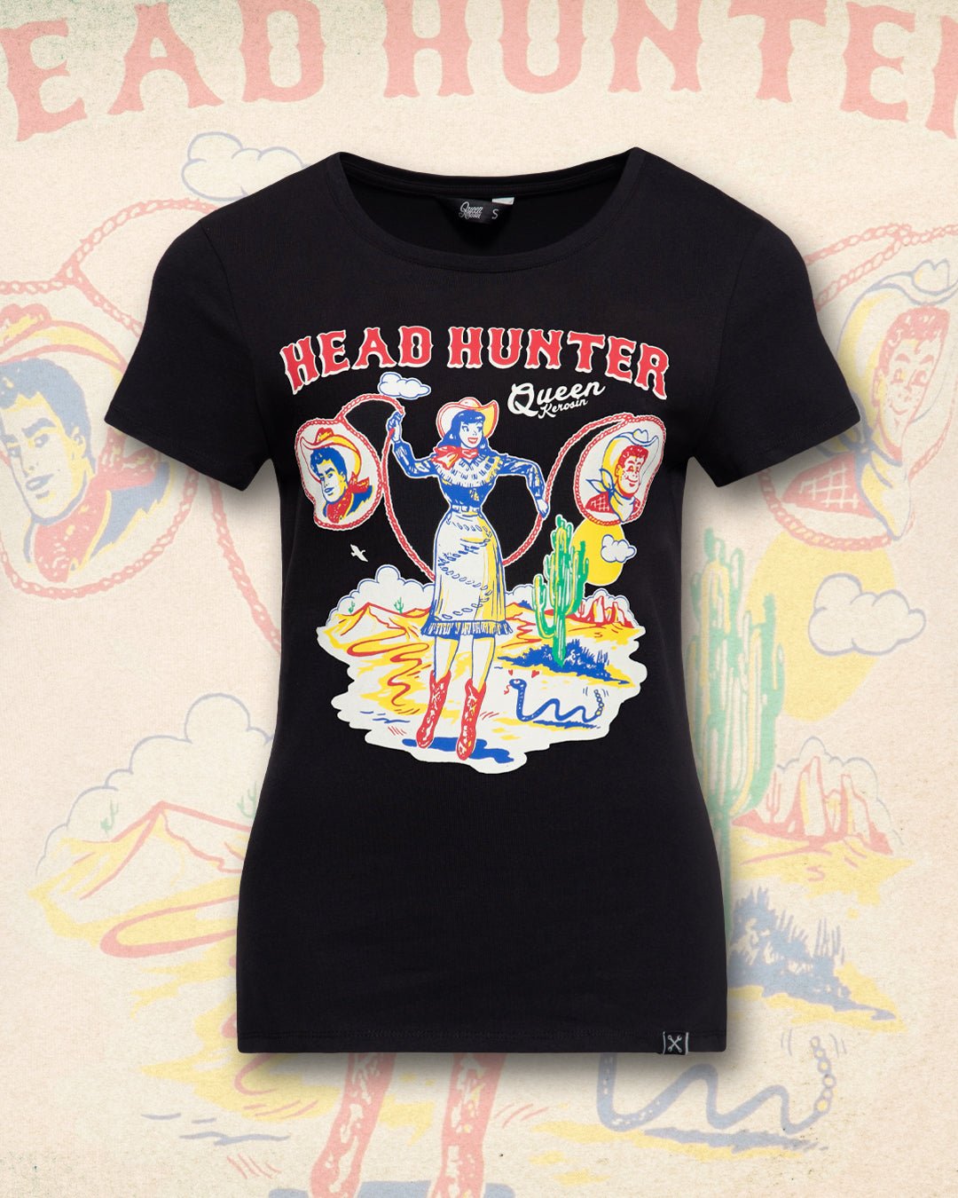 Queen Kerosin - Print T-Shirt «Head Hunter»
