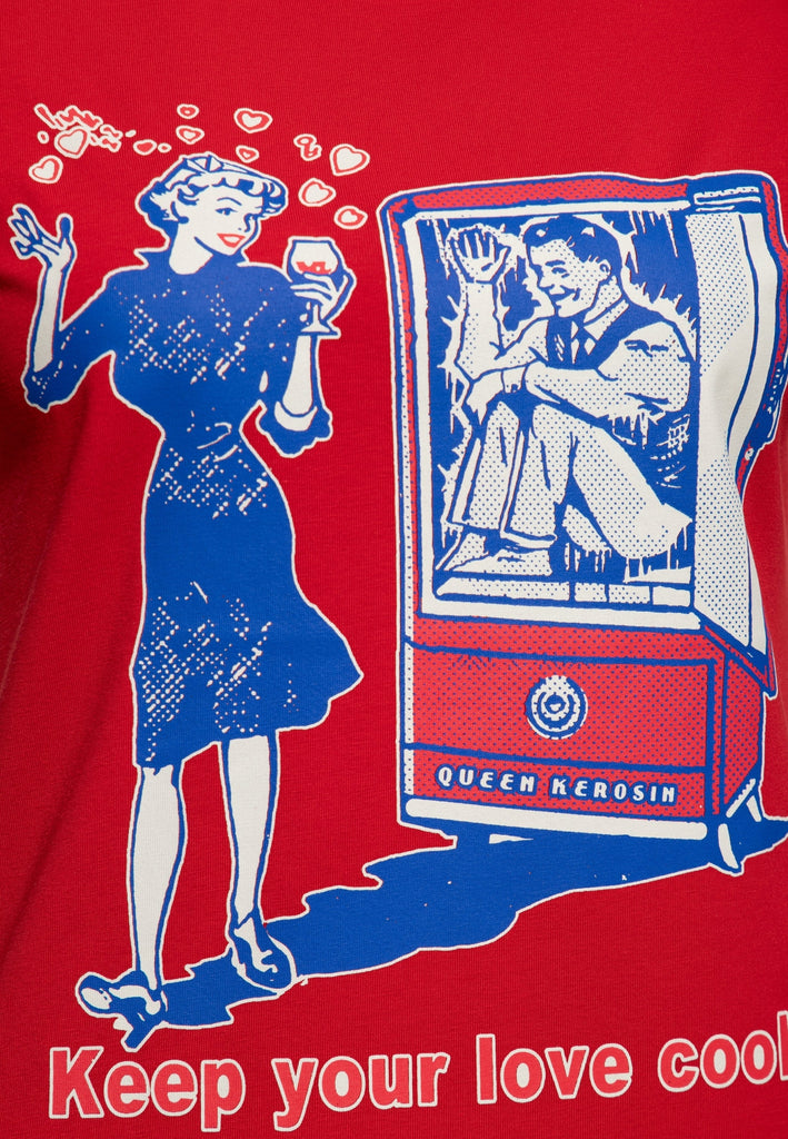 Queen Kerosin - Print T-Shirt «Keep Your Love Cool»