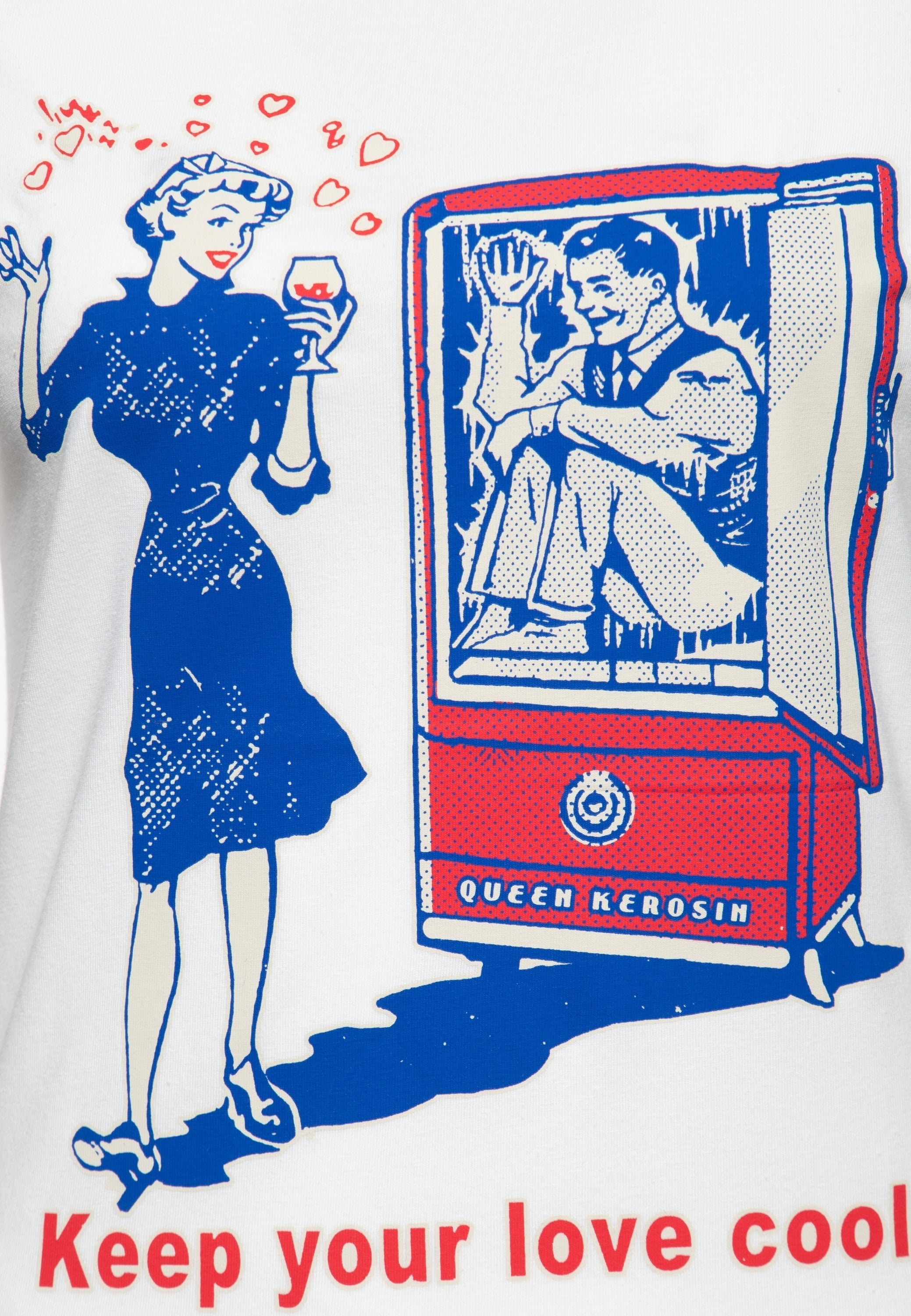 Queen Kerosin - Print T-Shirt «Keep Your Love Cool»