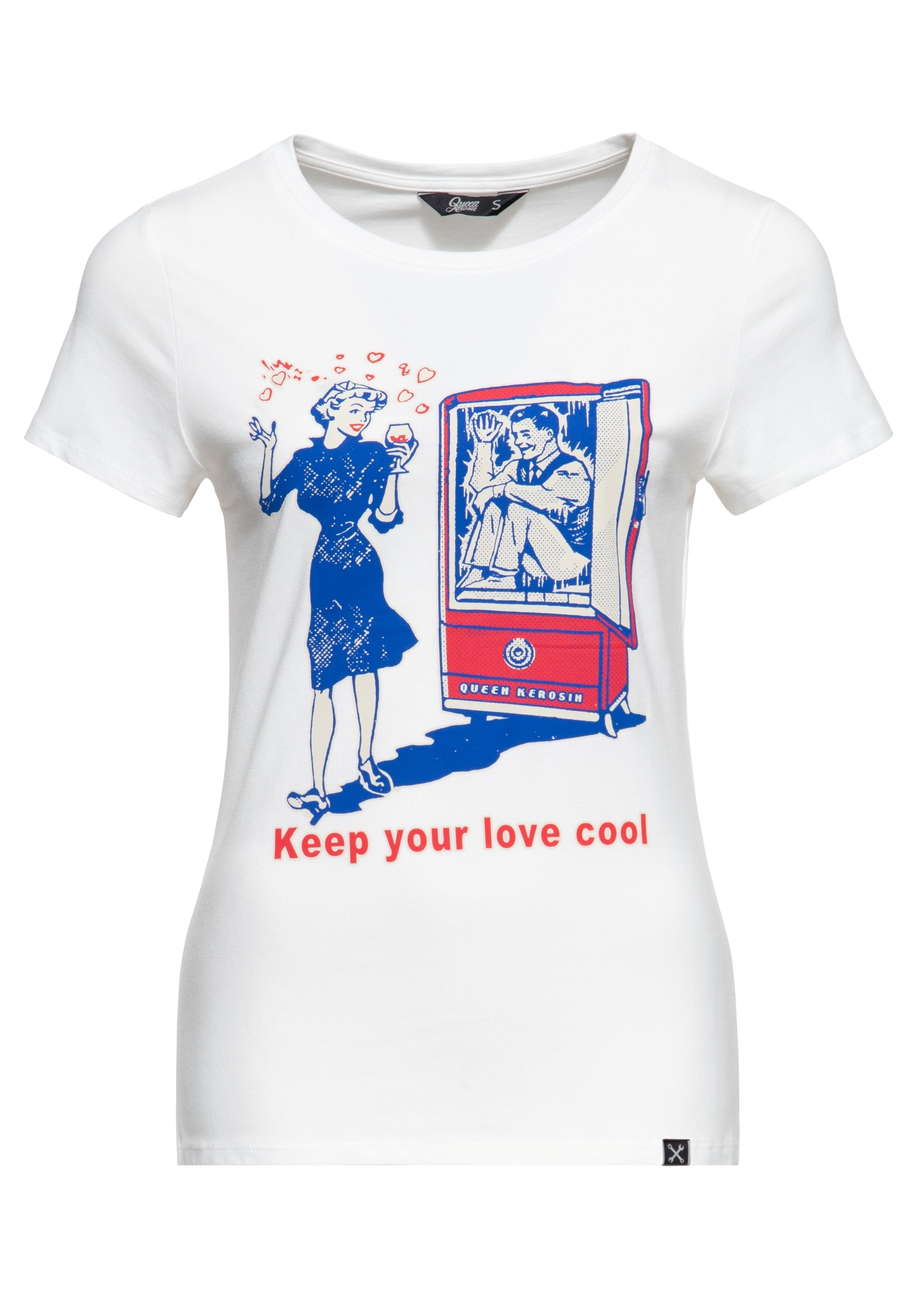 Queen Kerosin - Print T-Shirt «Keep Your Love Cool»