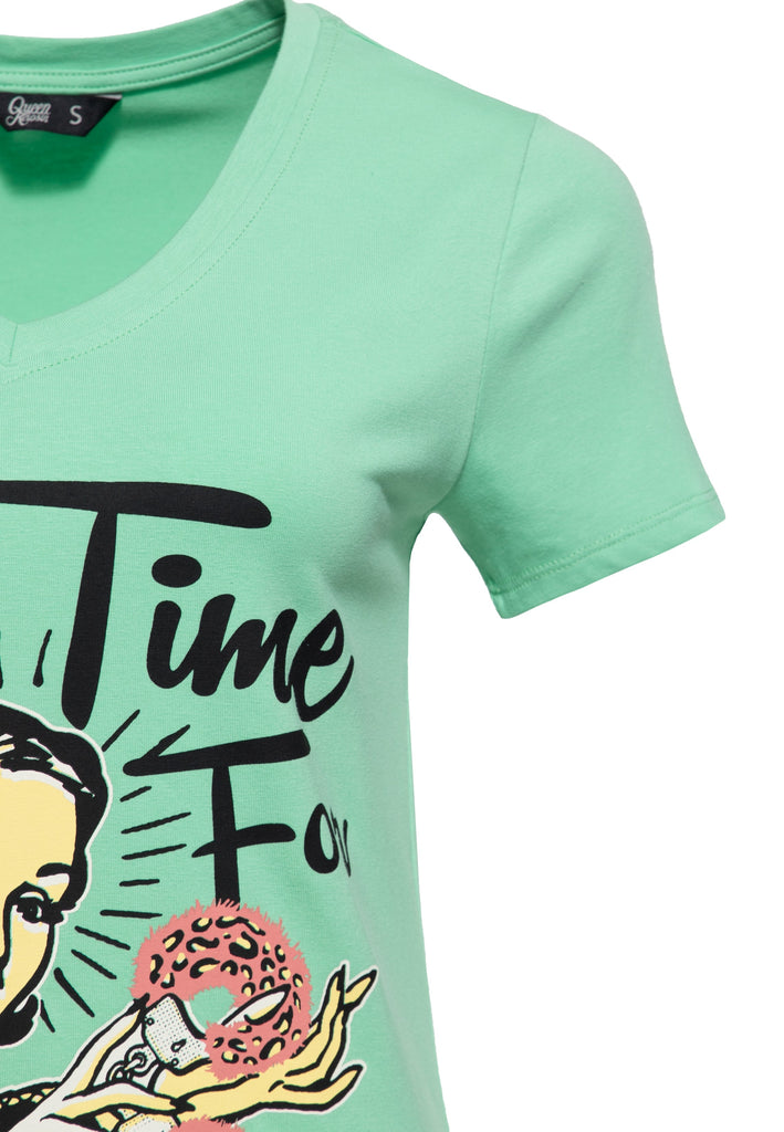 Queen Kerosin - Print T-Shirt «No Time For Romance»