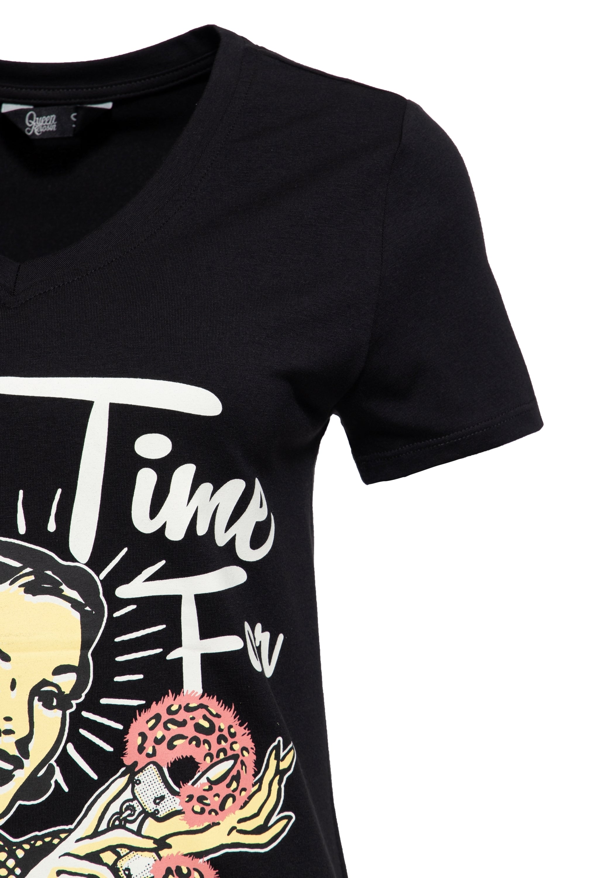 Queen Kerosin - Print T-Shirt «No Time For Romance»