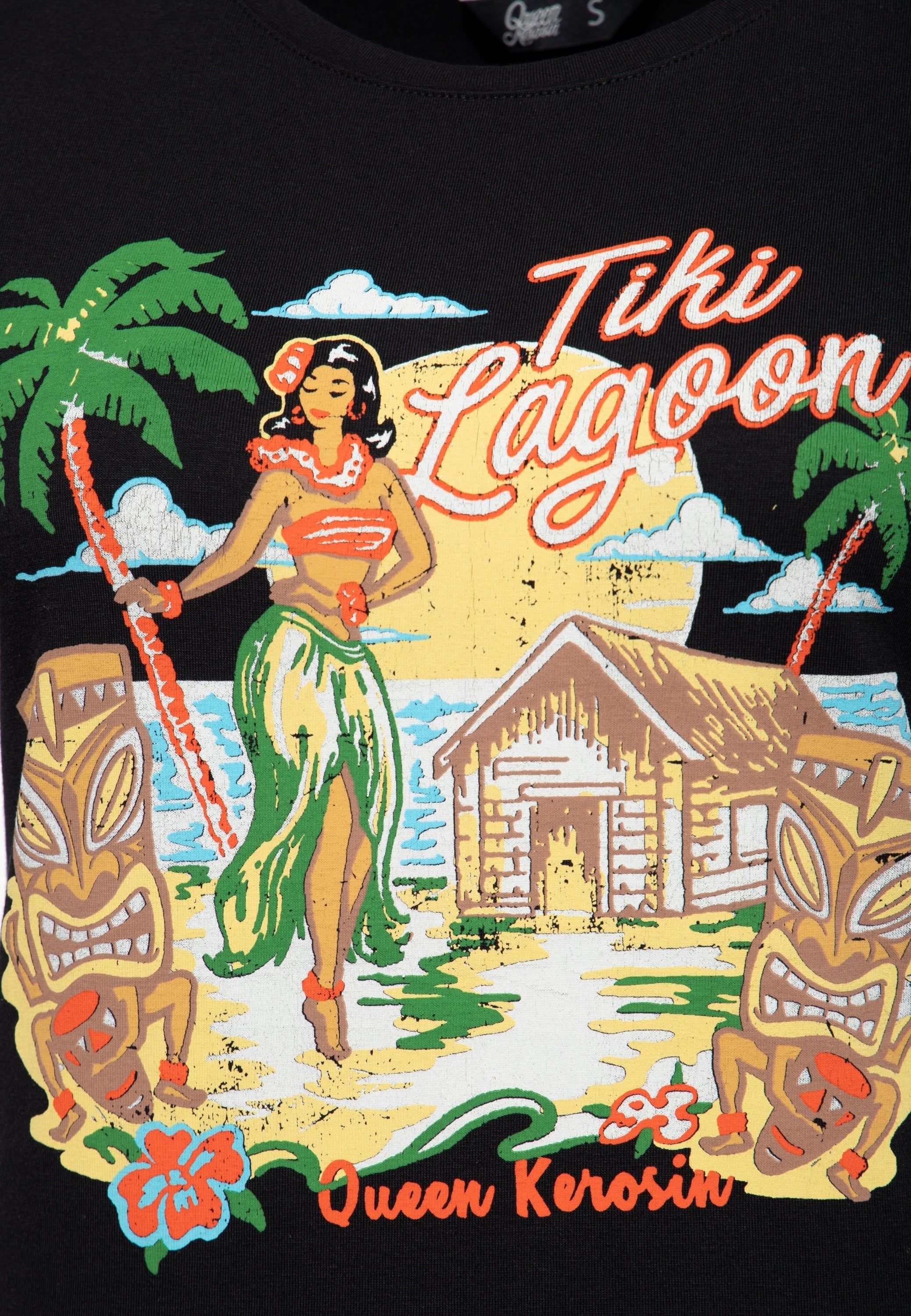 Queen Kerosin - Print T-Shirt «Tiki Lagoon»