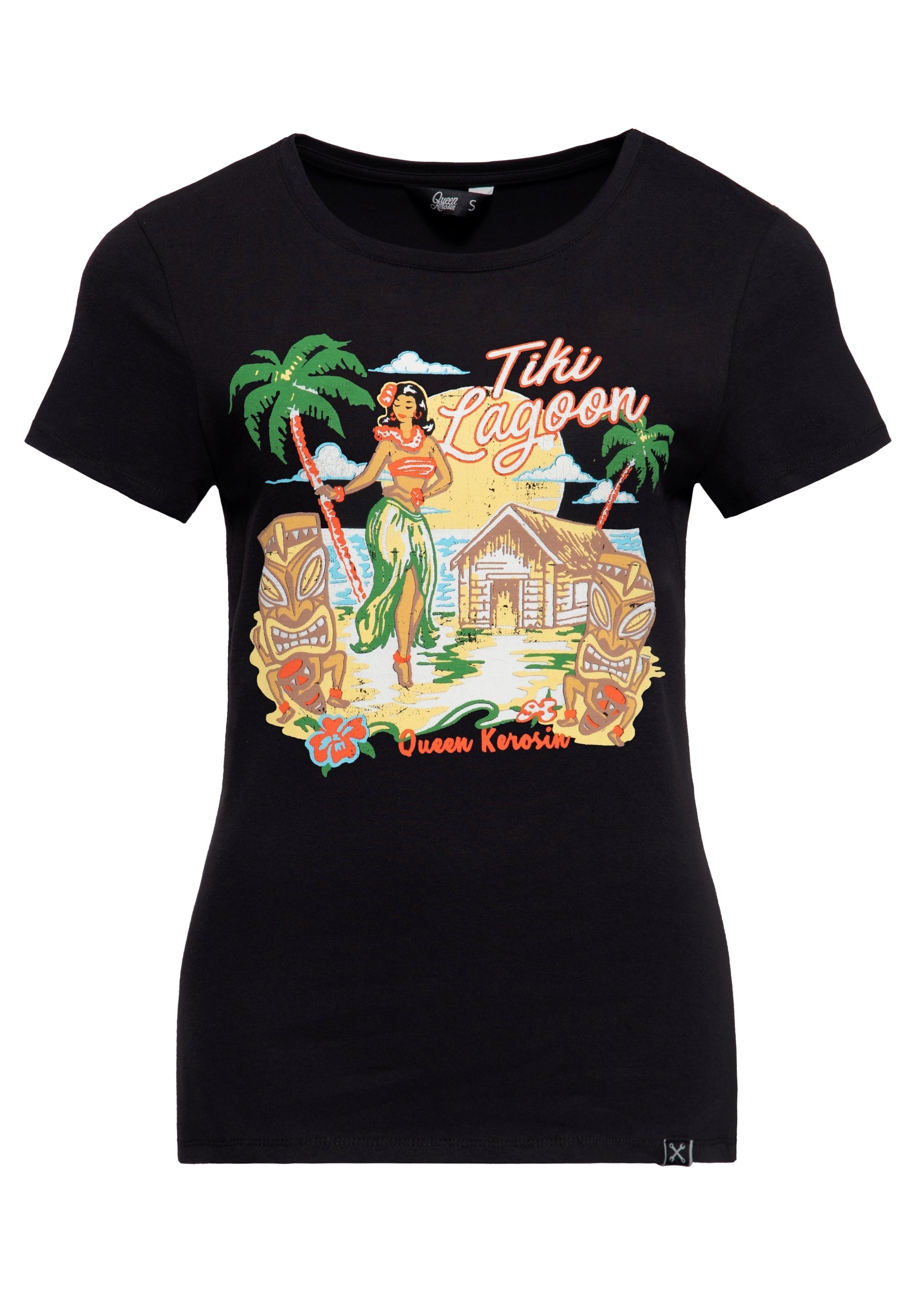 Queen Kerosin - Print T-Shirt «Tiki Lagoon»