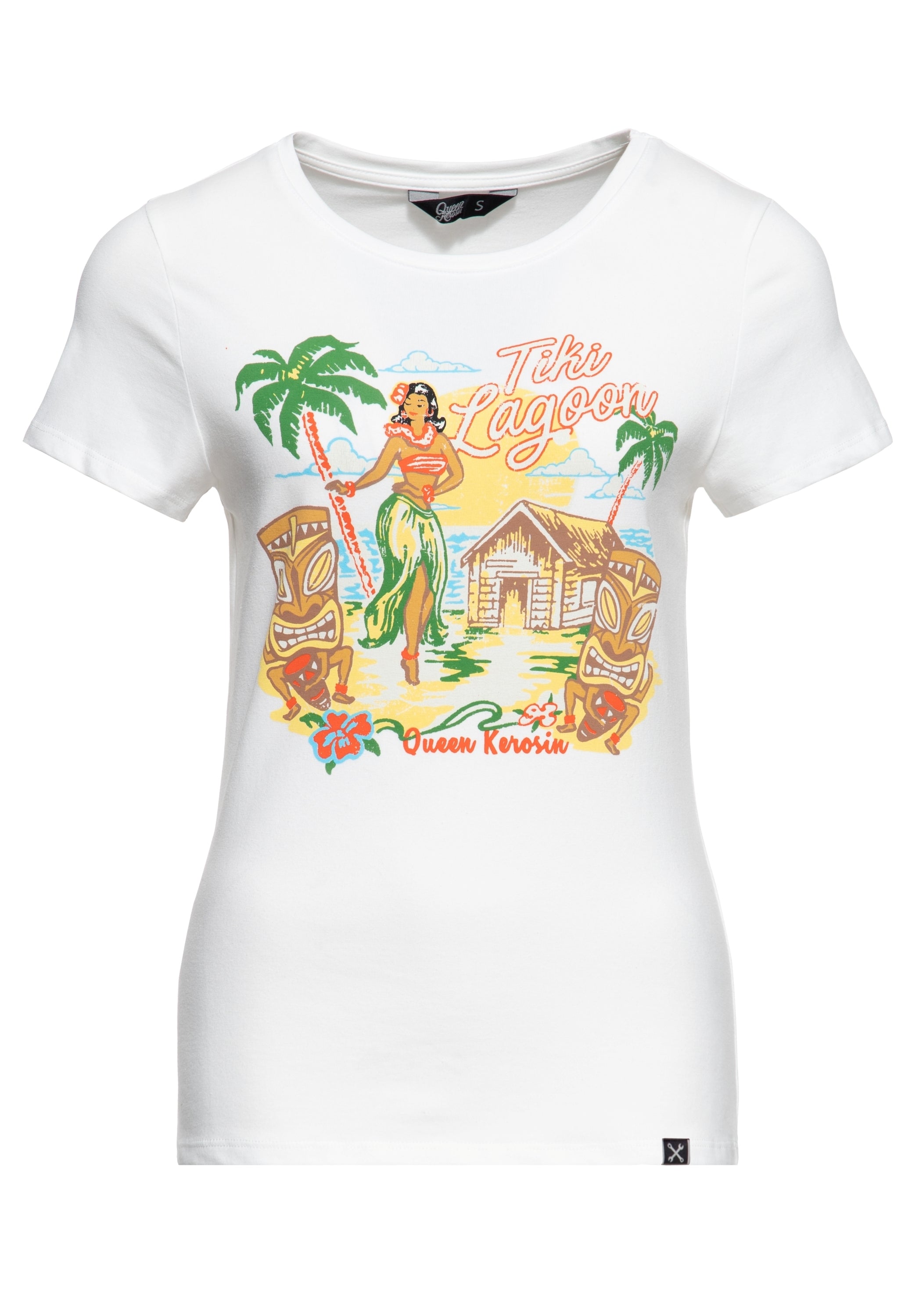 Queen Kerosin - Print T-Shirt «Tiki Lagoon»