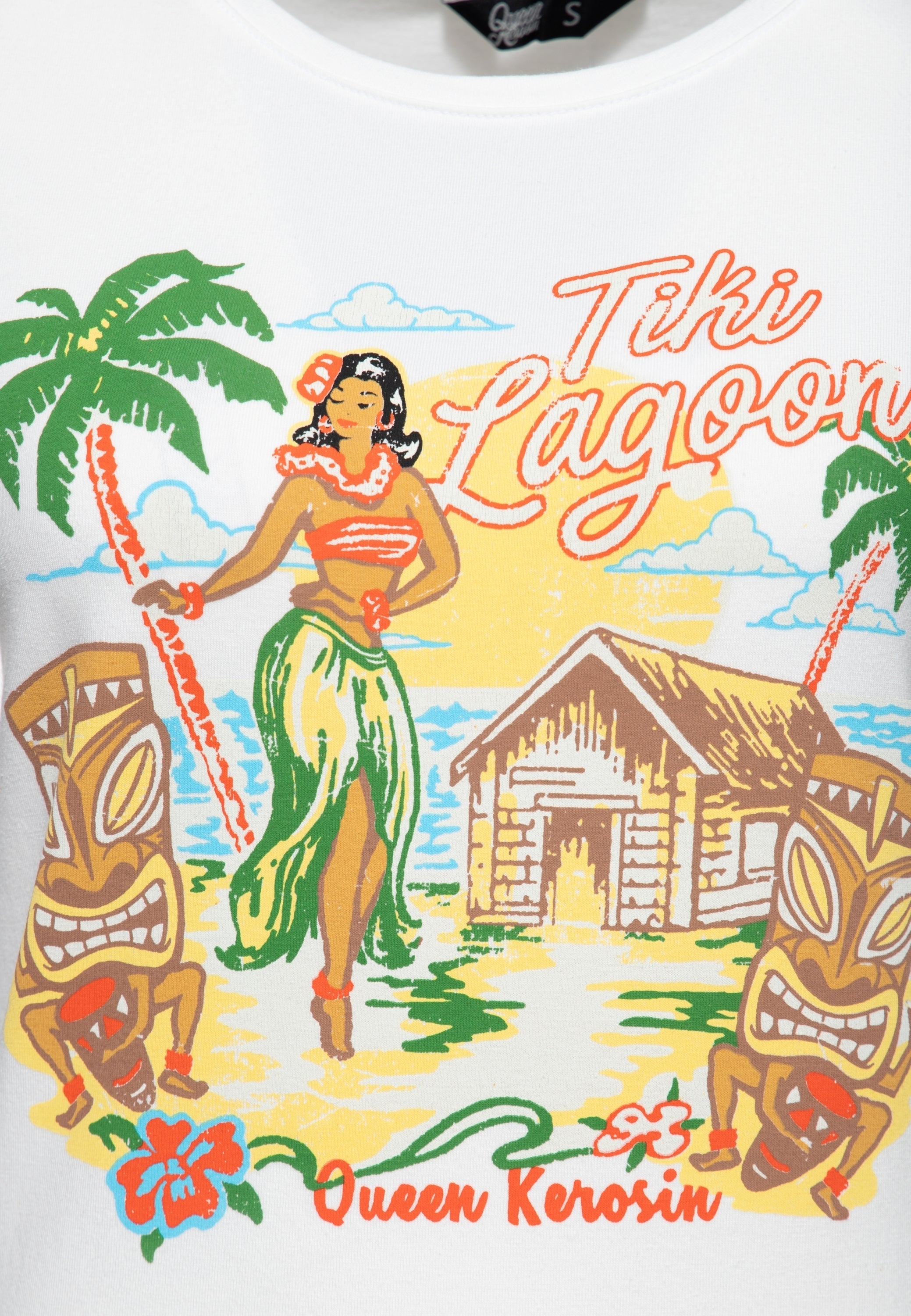 Queen Kerosin - Print T-Shirt «Tiki Lagoon»