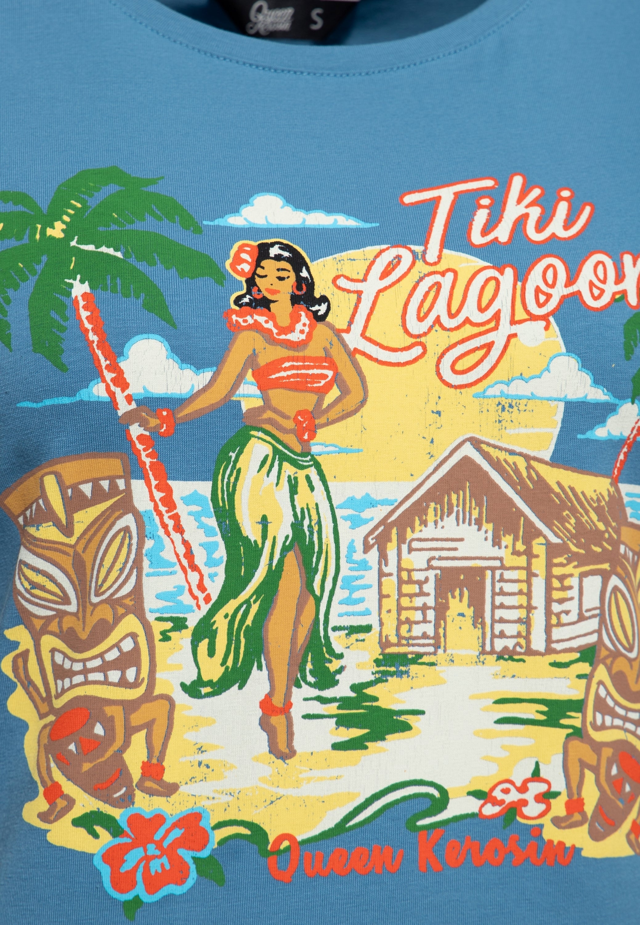 Queen Kerosin - Print T-Shirt «Tiki Lagoon»