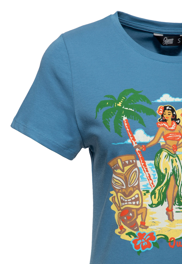 Queen Kerosin - Print T-Shirt «Tiki Lagoon»