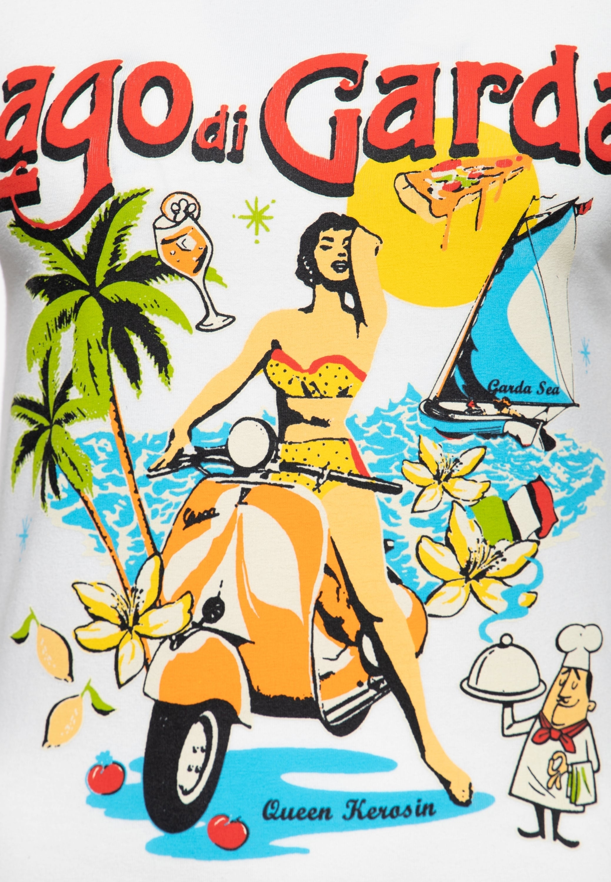 Queen Kerosin - Ringer T-Shirt «Lago di Garda»