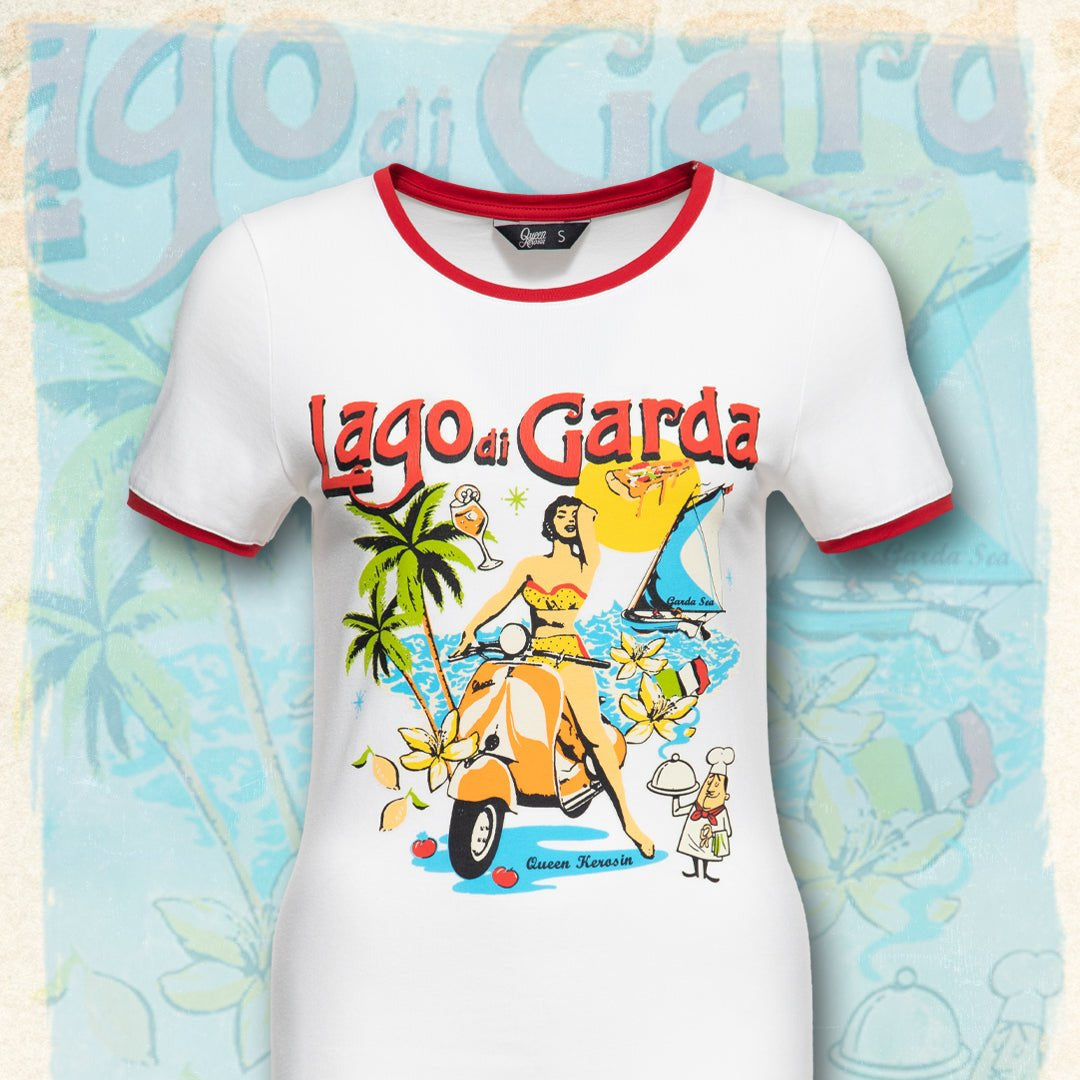 Queen Kerosin - Ringer T-Shirt «Lago di Garda»