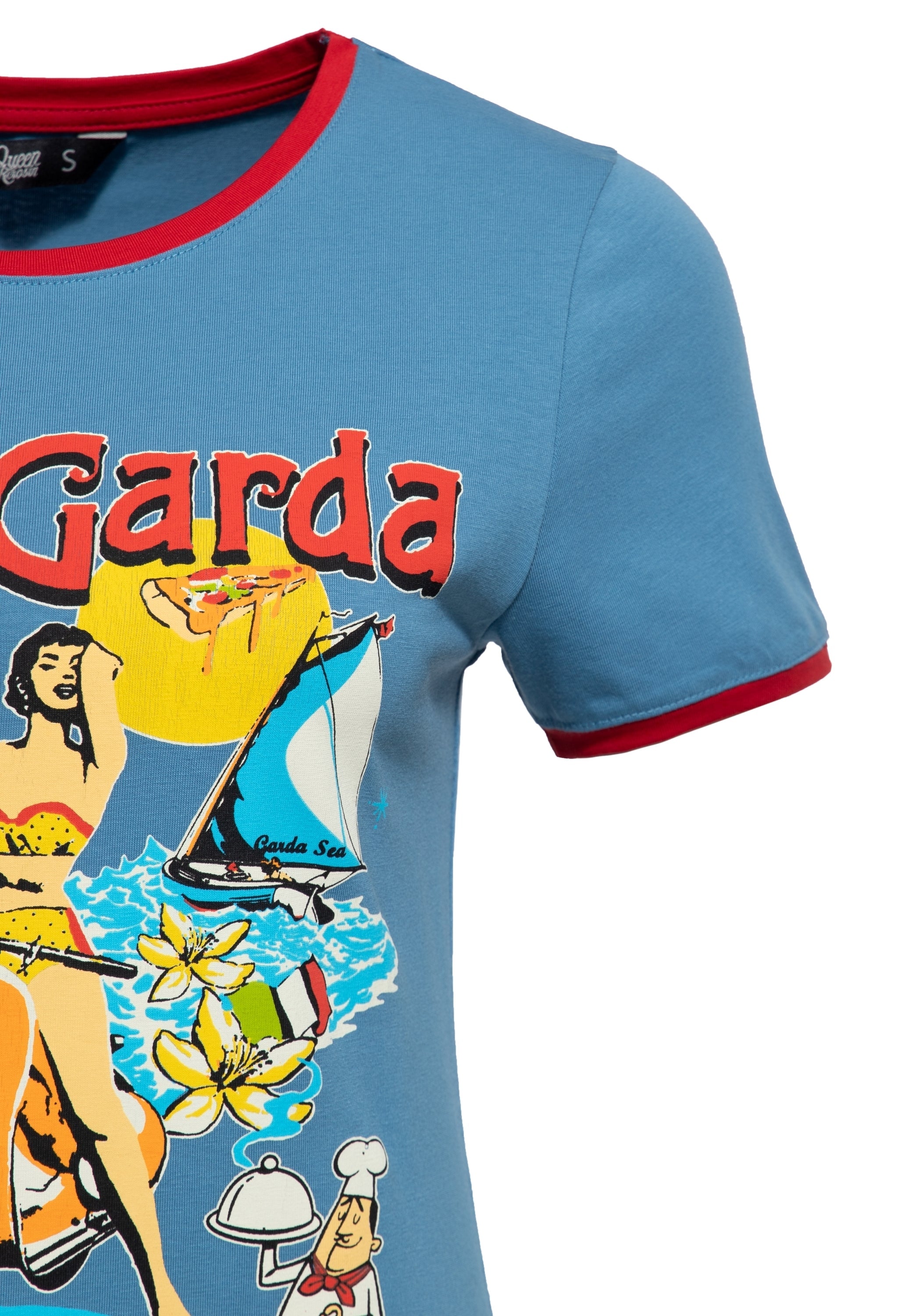 Queen Kerosin - Ringer T-Shirt «Lago di Garda»