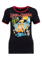 Queen Kerosin - Ringer T-Shirt «Lago di Garda»