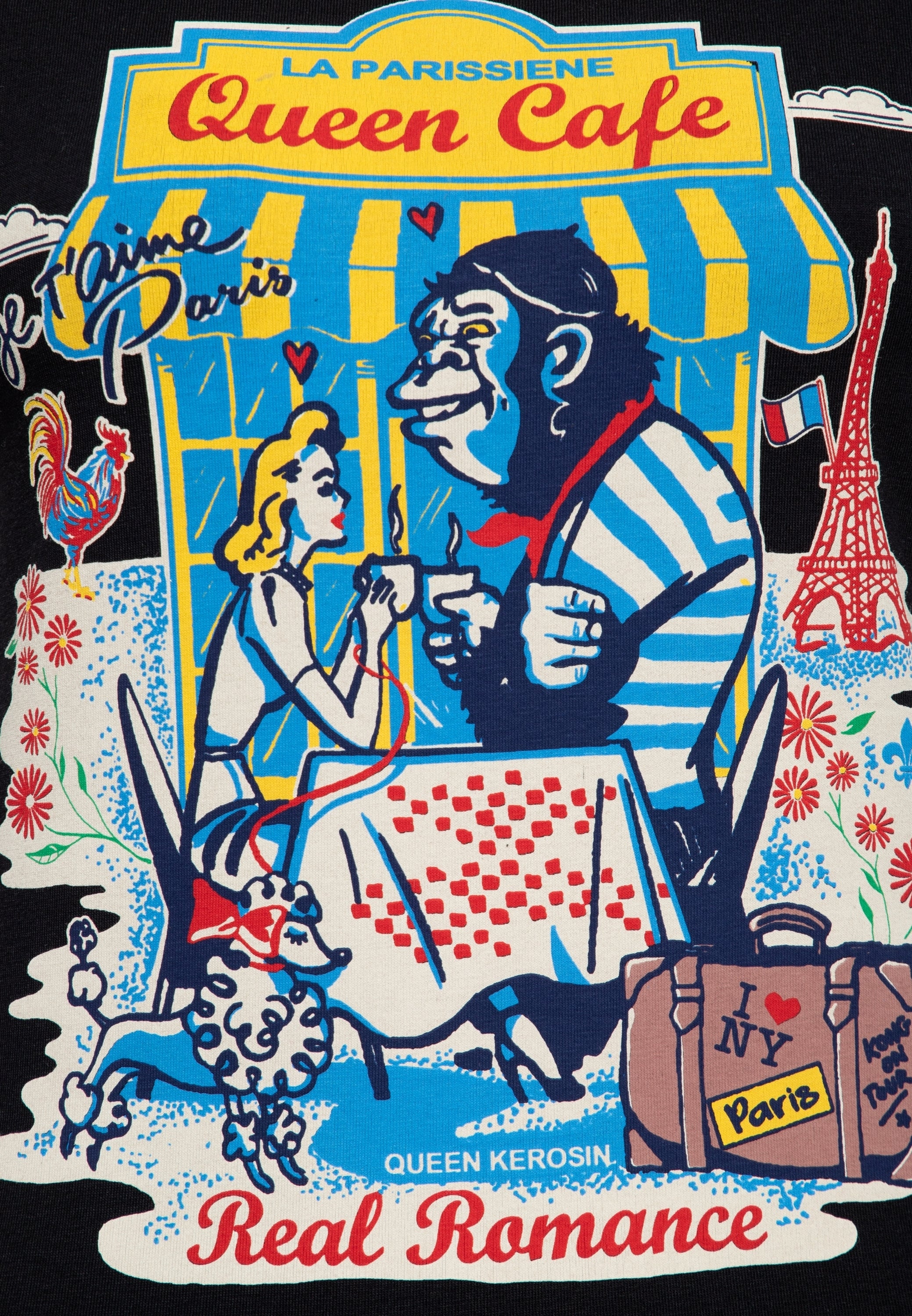 Queen Kerosin - Ringer T-Shirt «Real Romance»