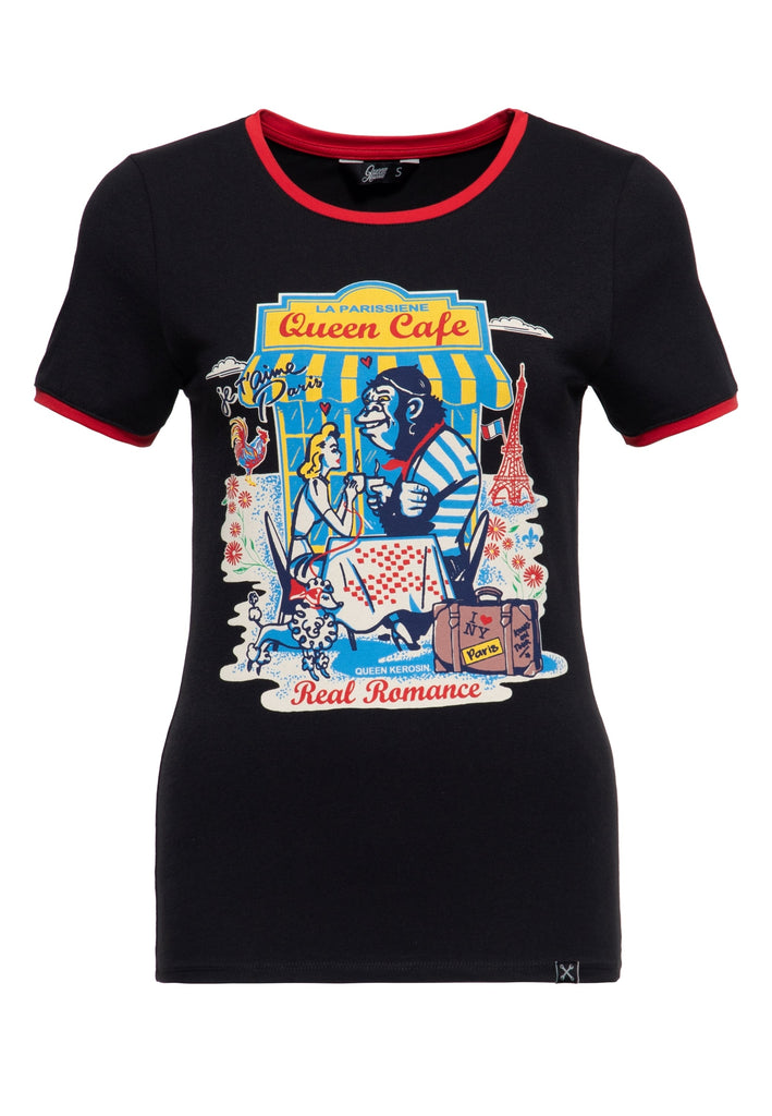 Queen Kerosin - Ringer T-Shirt «Real Romance»