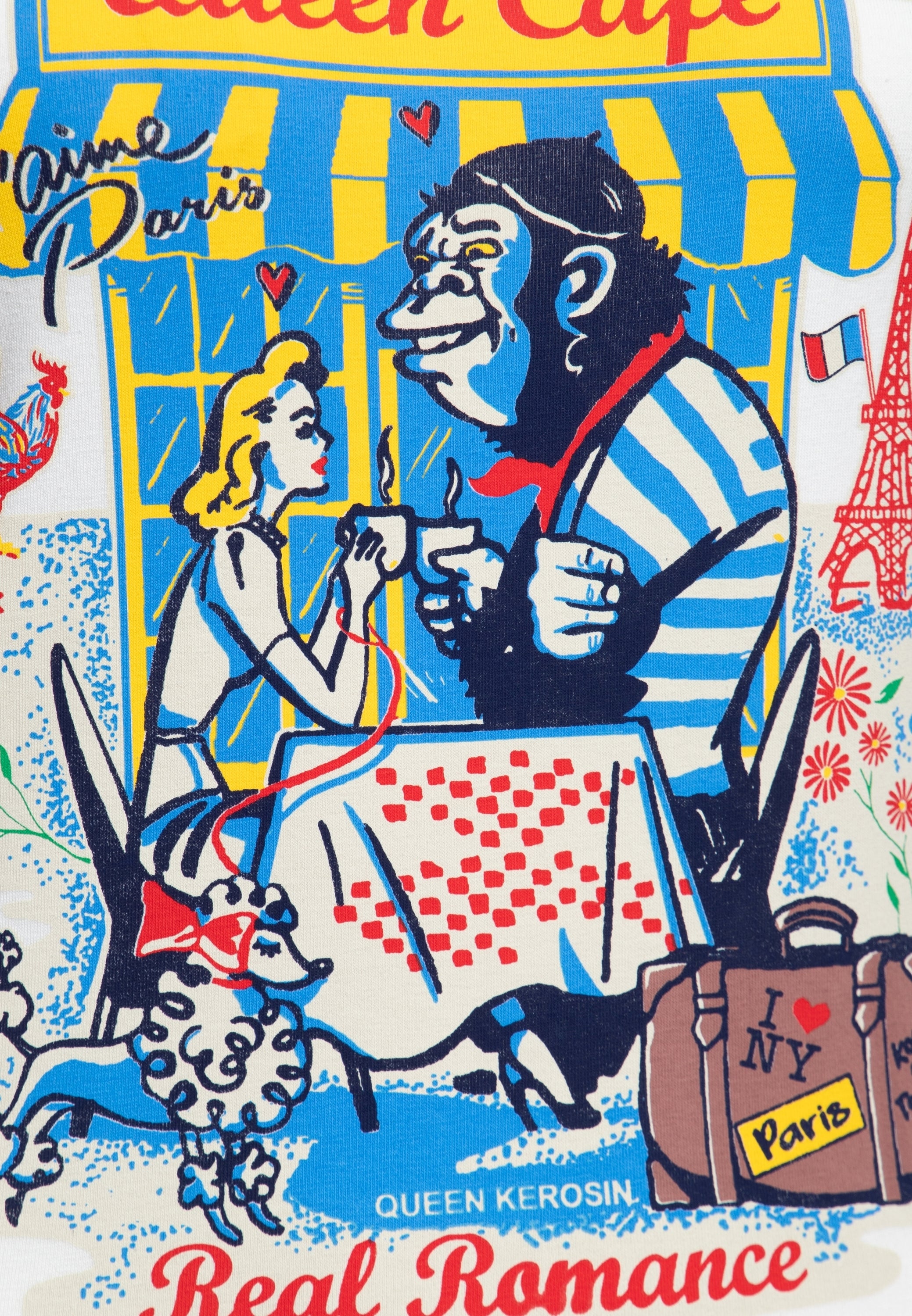 Queen Kerosin - Ringer T-Shirt «Real Romance»