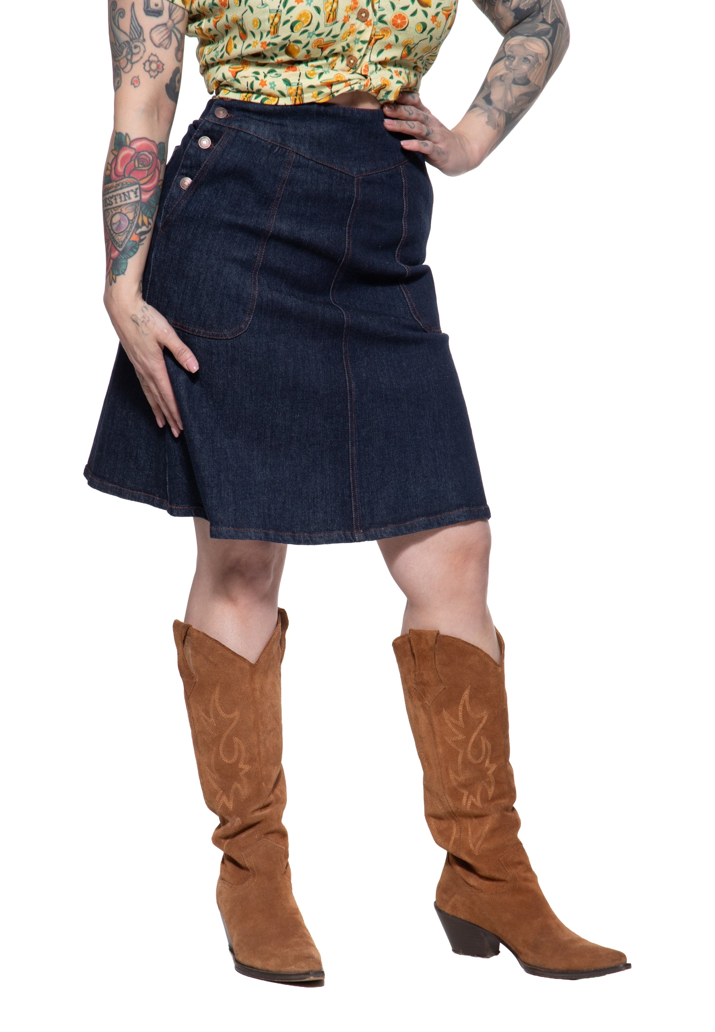 Rock 'Josie' in Denim Röcke von Queen Kerosin