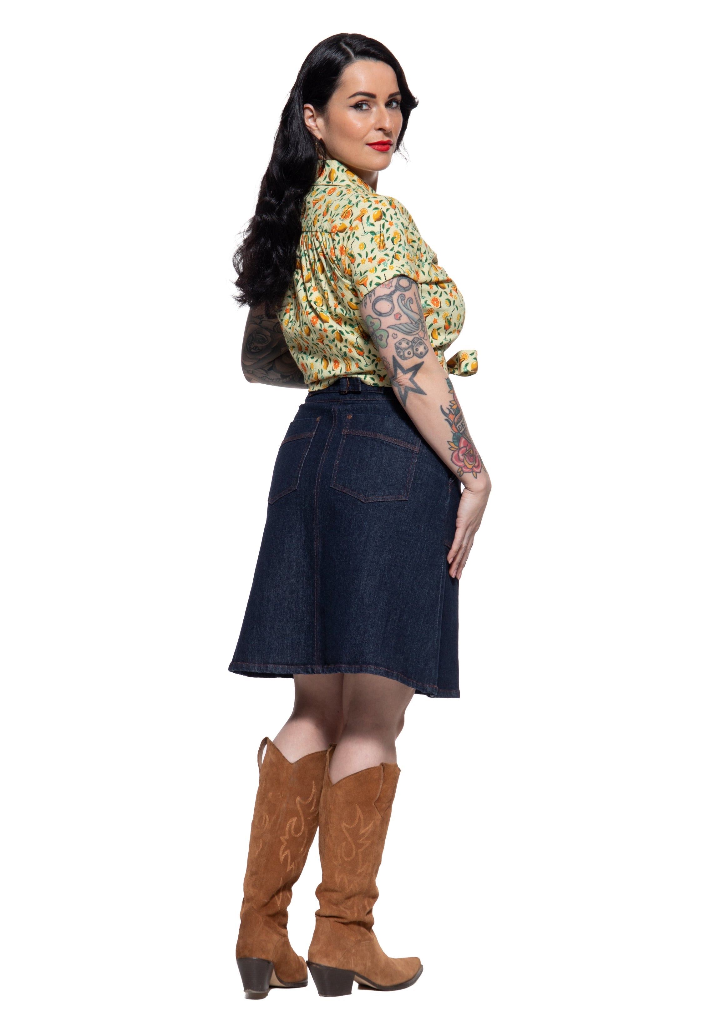 Rock 'Josie' in Denim Röcke von Queen Kerosin