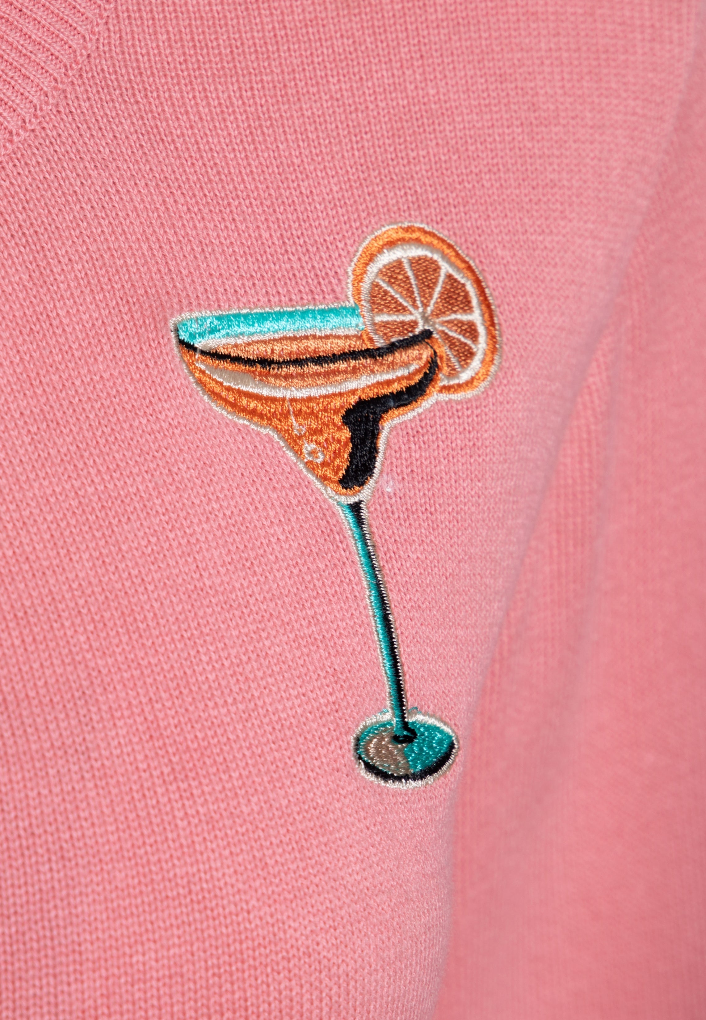 Strickjacke 'Citrus Cocktail' in Rosa Cardigan von Queen Kerosin
