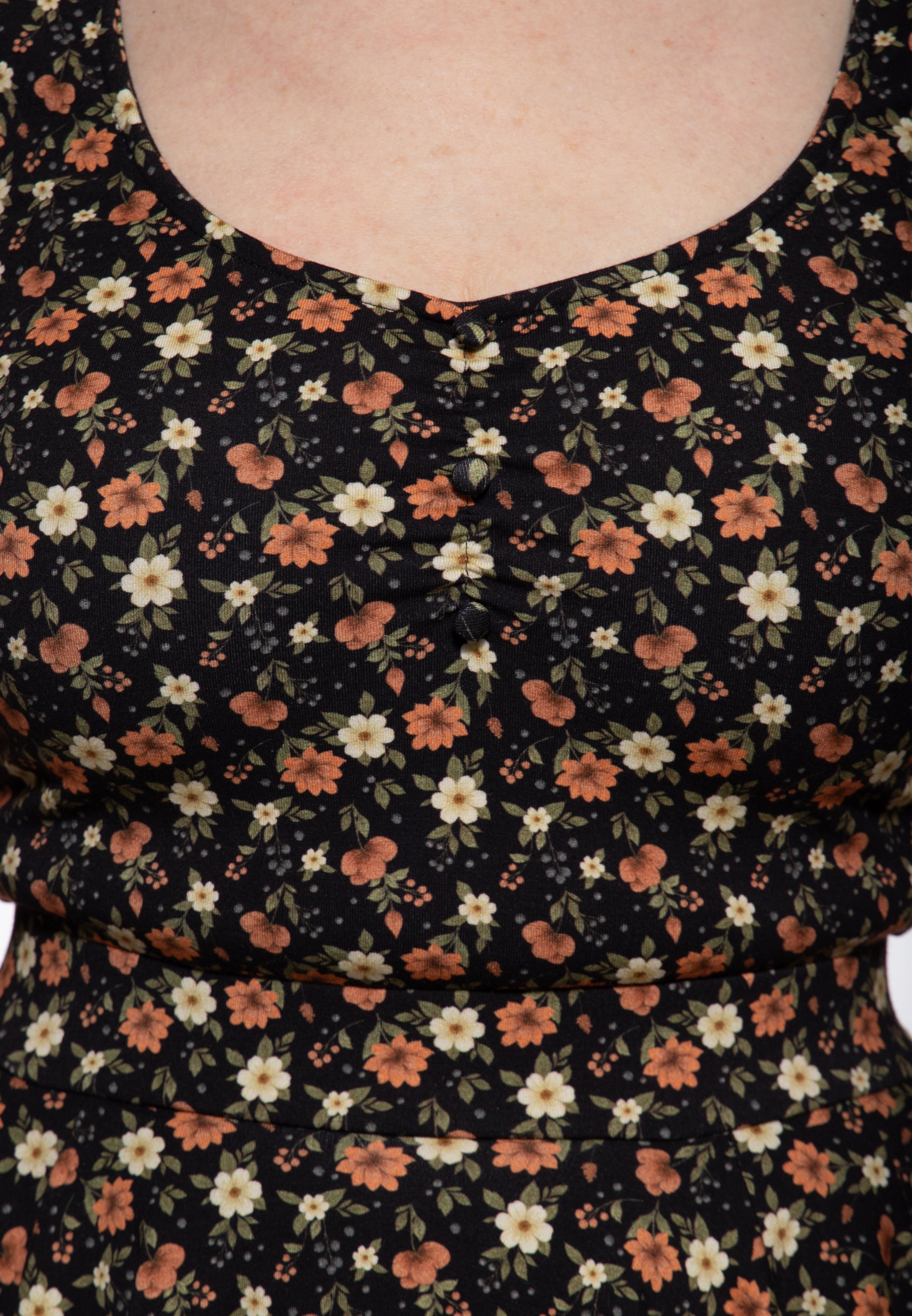 Swing Kleid in Braun Kleider von Queen Kerosin