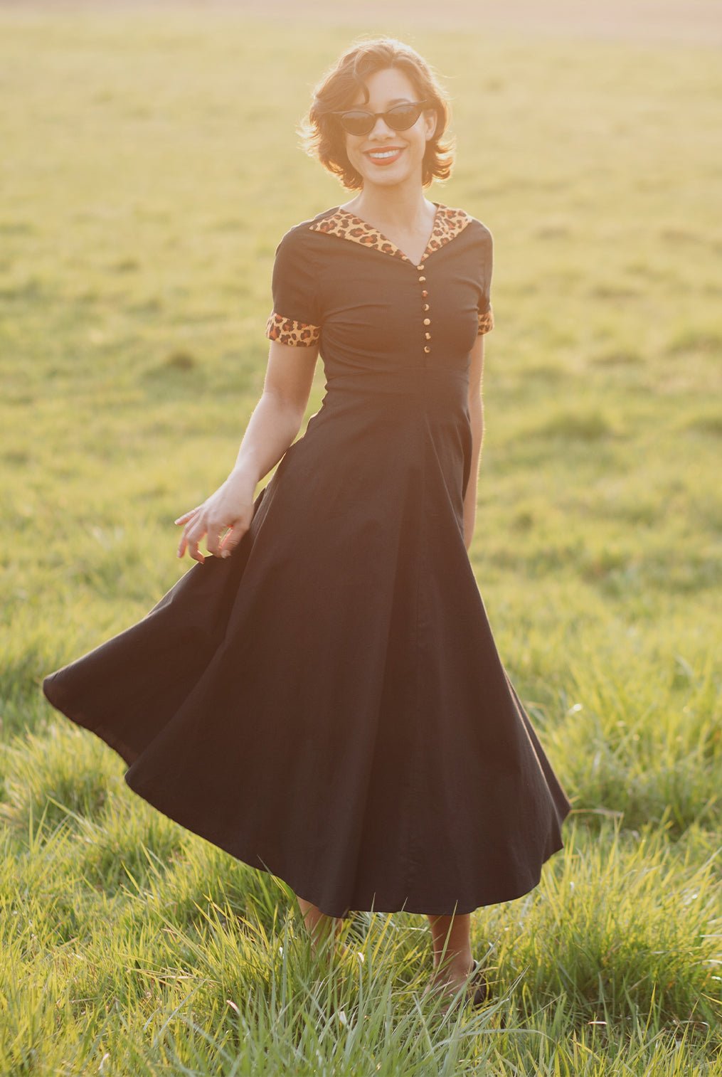 Swingkleid in Schwarz Kleider von Queen Kerosin