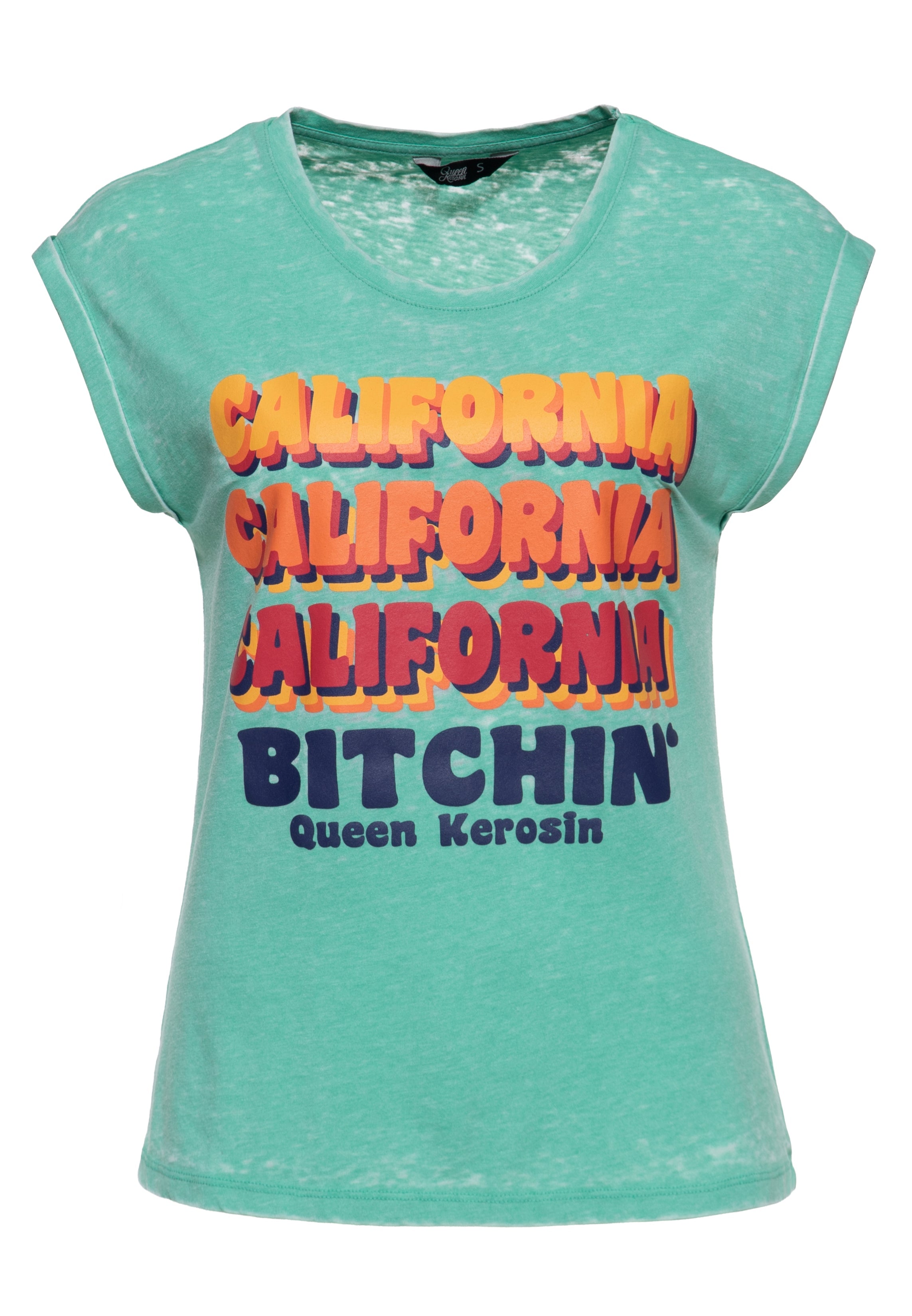 T-Shirt 'California Bitchin'' in Mint T-Shirts von Queen Kerosin
