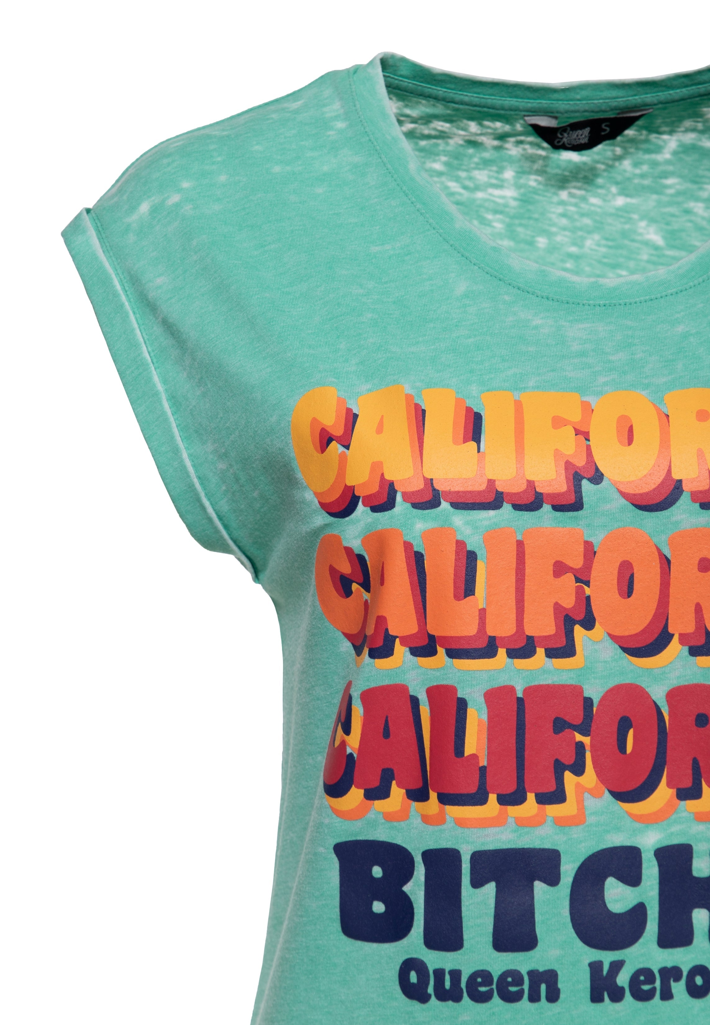 T-Shirt 'California Bitchin'' in Mint T-Shirts von Queen Kerosin