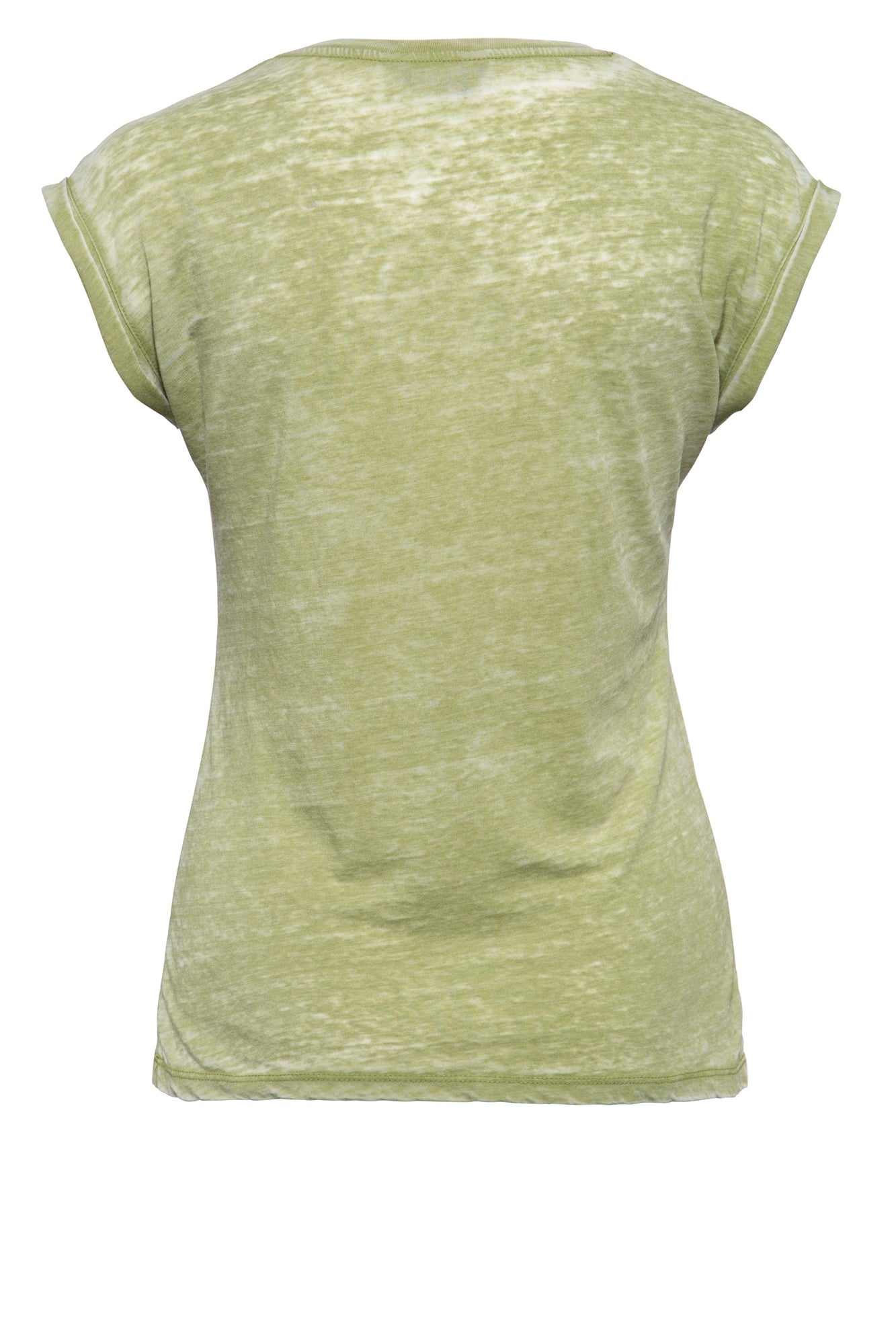 Queen Kerosin - T-Shirt Enzyme Wash und Print in der Front «Hell Baby»