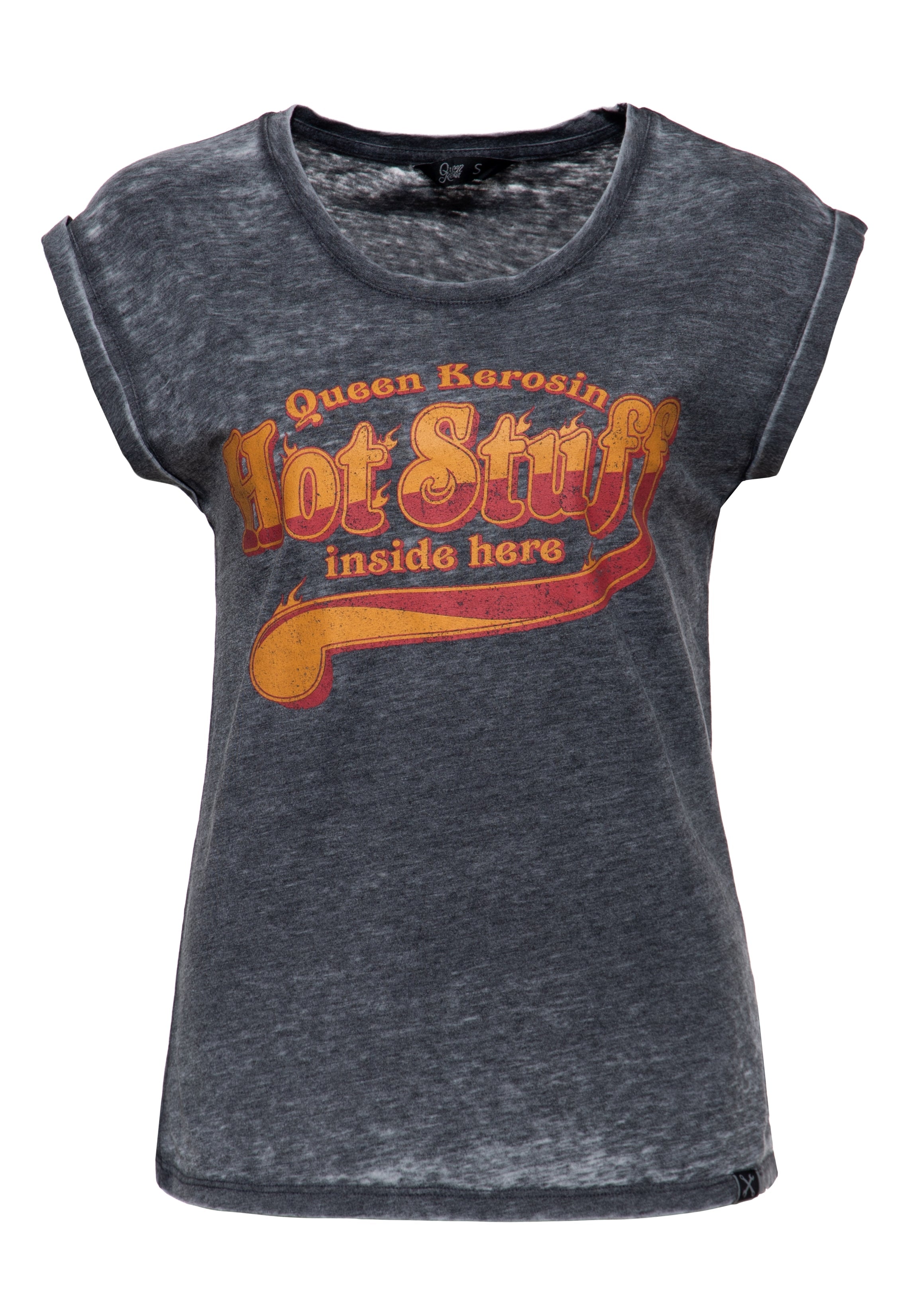 T-Shirt 'Hot Stuff' in Grey T-Shirts von Queen Kerosin