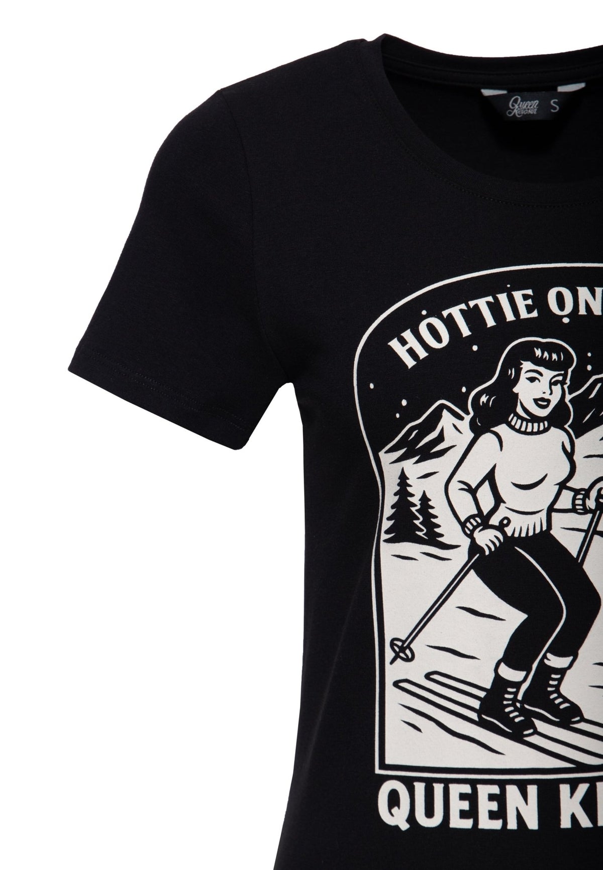 T-Shirt 'Hottie on a Ride' in Schwarz – T-Shirts von Queen Kerosin - Ansicht 3