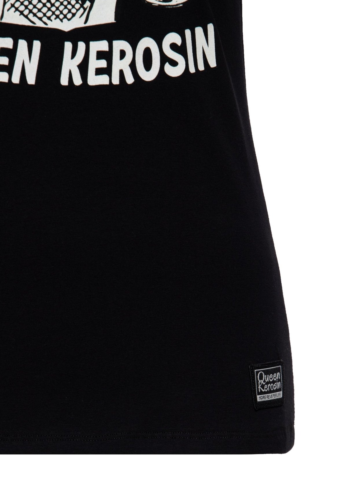 T-Shirt 'I Don't Care' in Schwarz – T-Shirts von Queen Kerosin - Ansicht 5