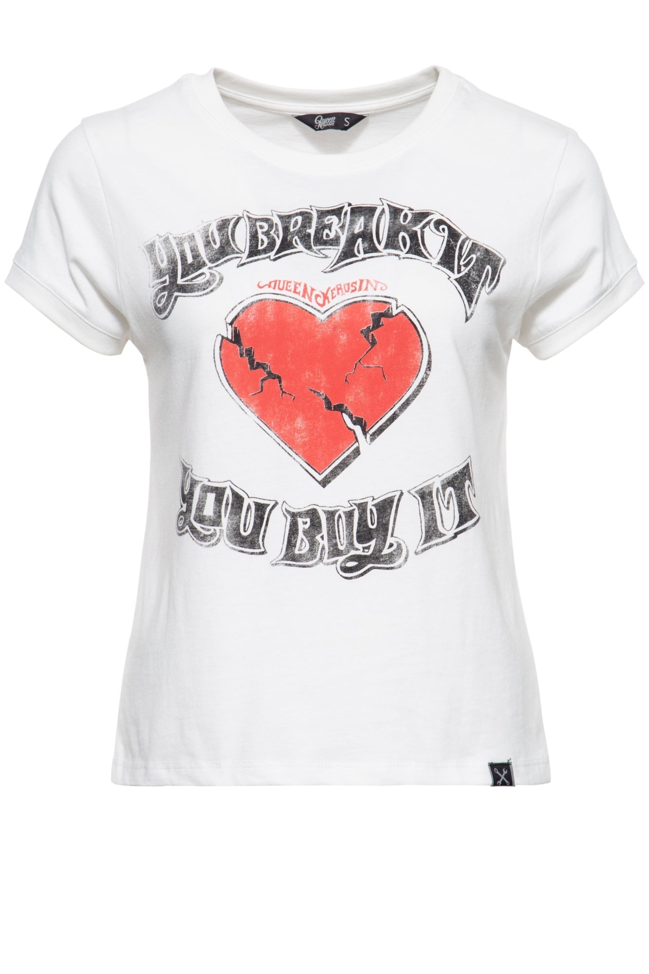 Queen Kerosin - T-Shirt im Wide Fit «You break it»